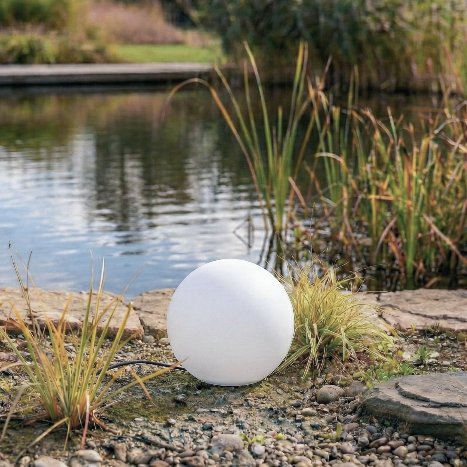 Valyra guľová lampa, IP54, Ø 30, zemný kolík - Lindby