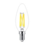 Lâmpada LED Philips, E14 B35, 3,4 W, 2.700 K, WarmGlow