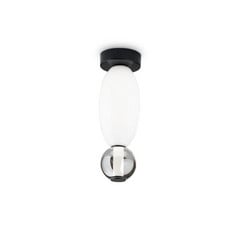 Ideal Lux LED лампа за таван Lumiere-1, опалово/сиво стъкло, черна