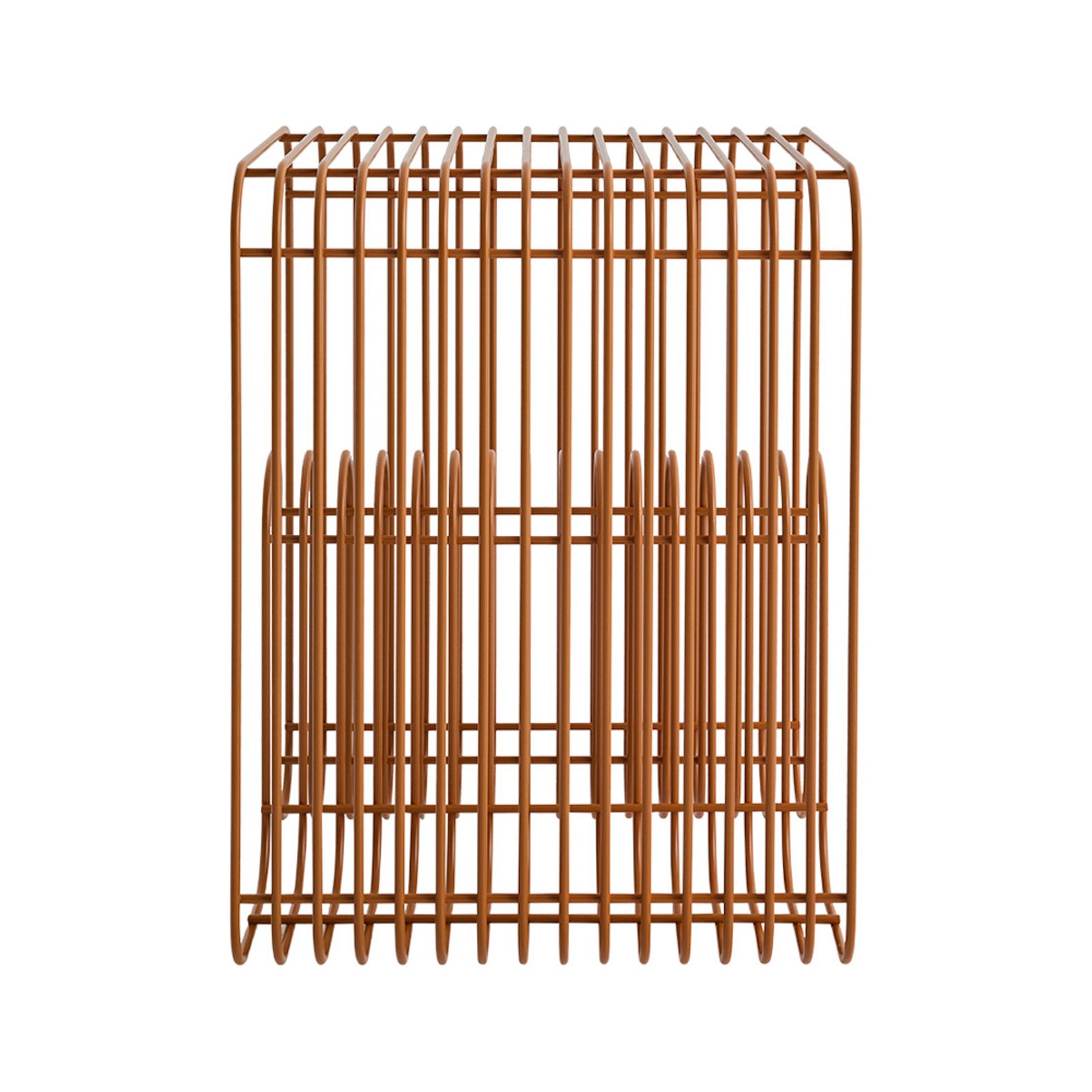 Kruk Curva, amber, staal, 32 cm lang - AYTM