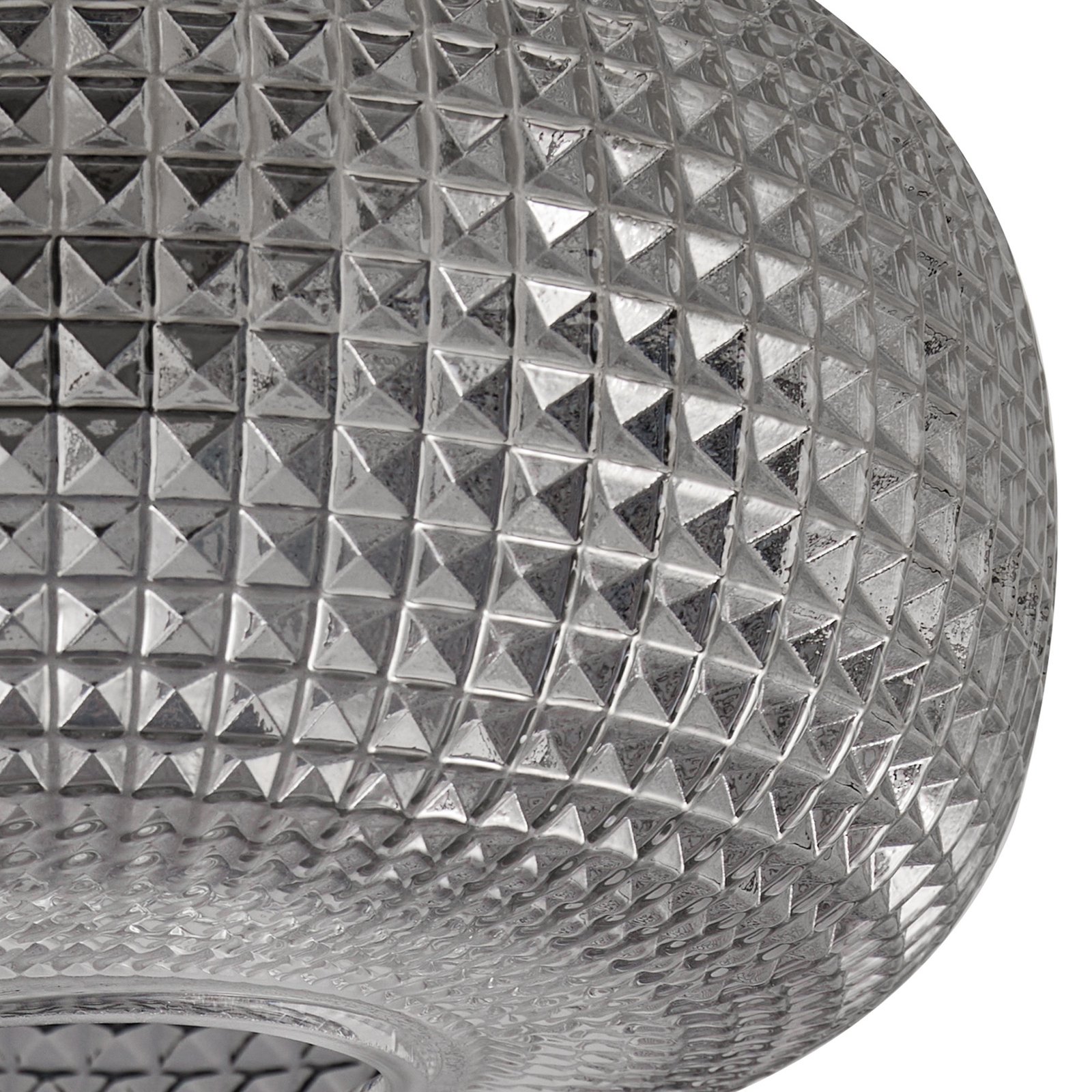 Lindby Hildur ceiling light, Ø 25 cm, smoky grey, glass