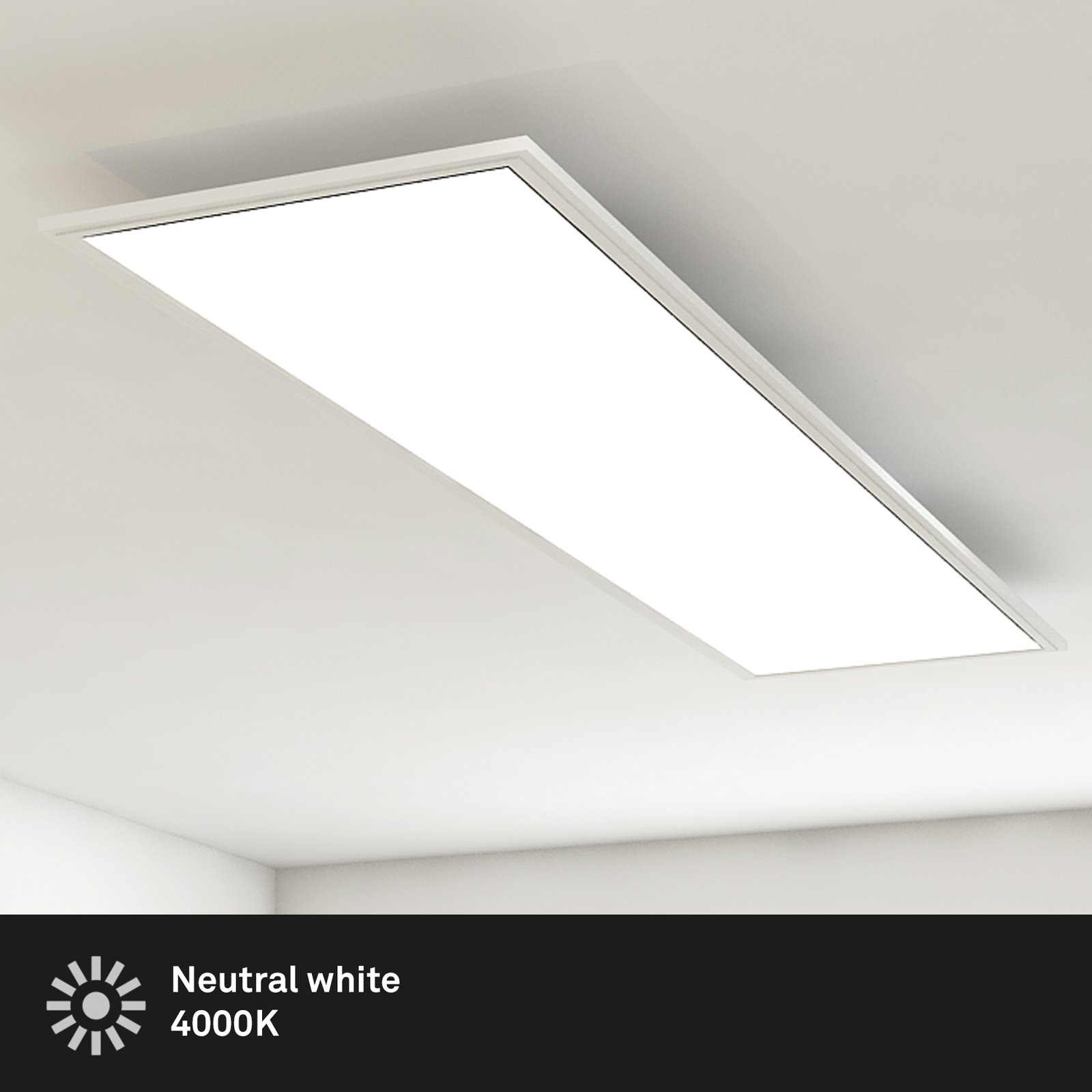 LED-panel Simple, hvid, ultraflad, 119,5 x 29,5 cm