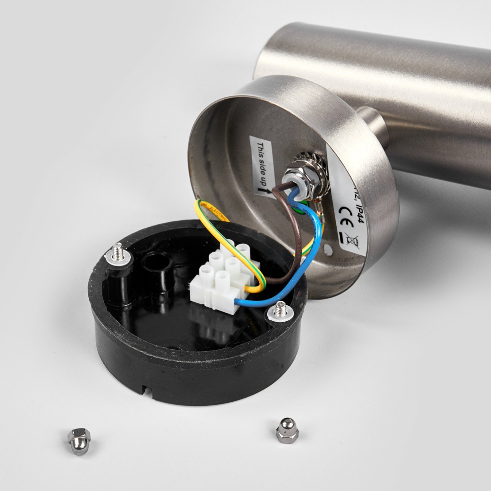 Tiga LED Candeeiro de Parede Exterior w/Sensor Stainless Steel/White - Lindby