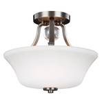 Evington semi-flush ceiling light, nickel