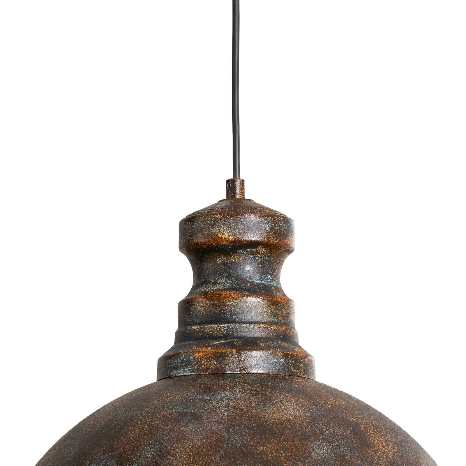 Candeeiro suspenso Saglam, 1 lâmpada, latão antigo, metal, Ø 40 cm