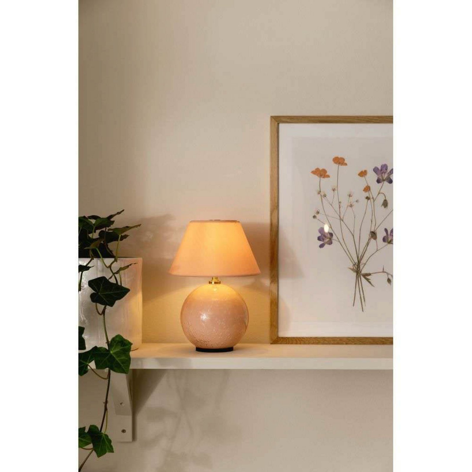 Globen Lighting Akku-Tischleuchte IRIS, rosé, Höhe 23 cm