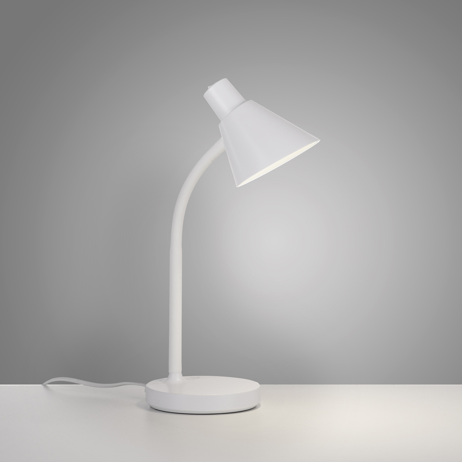 JUST LIGHT. LED asztali lámpa Pixie, műanyag, fehér