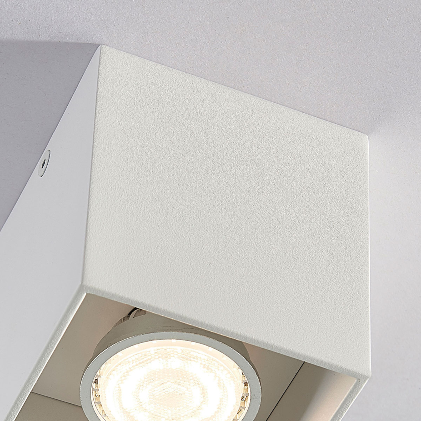 Carson - lampada downlight quadrata bianca