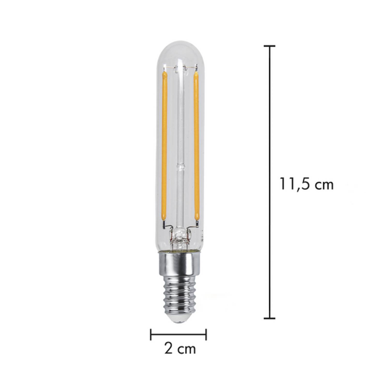 LED-Leuchtmittel Röhre T20 E14 11,5 cm 2,5 W 2.200 K dimmbar günstig online kaufen
