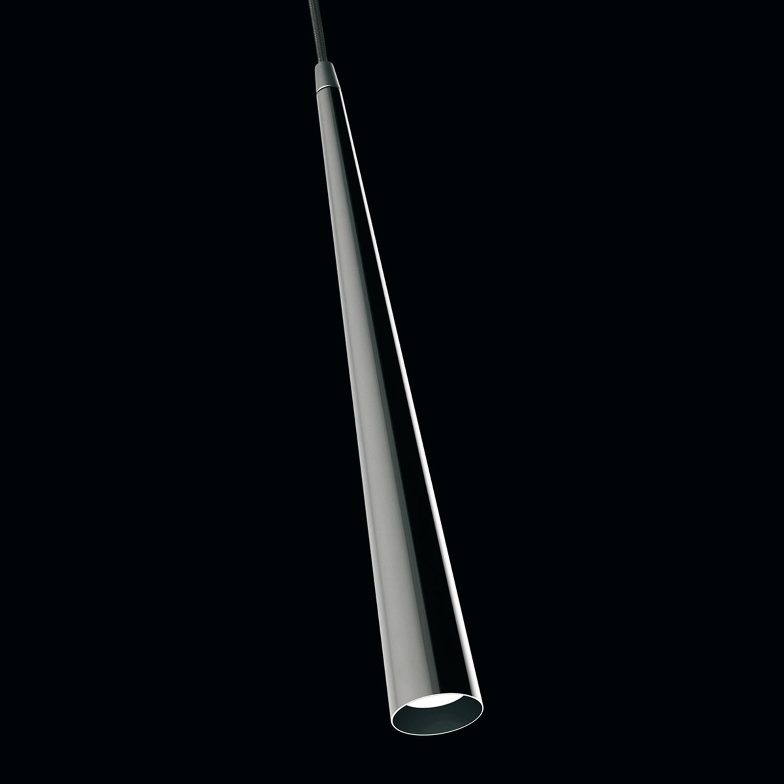 Długa lampa wisząca LED Micro S75, czarna