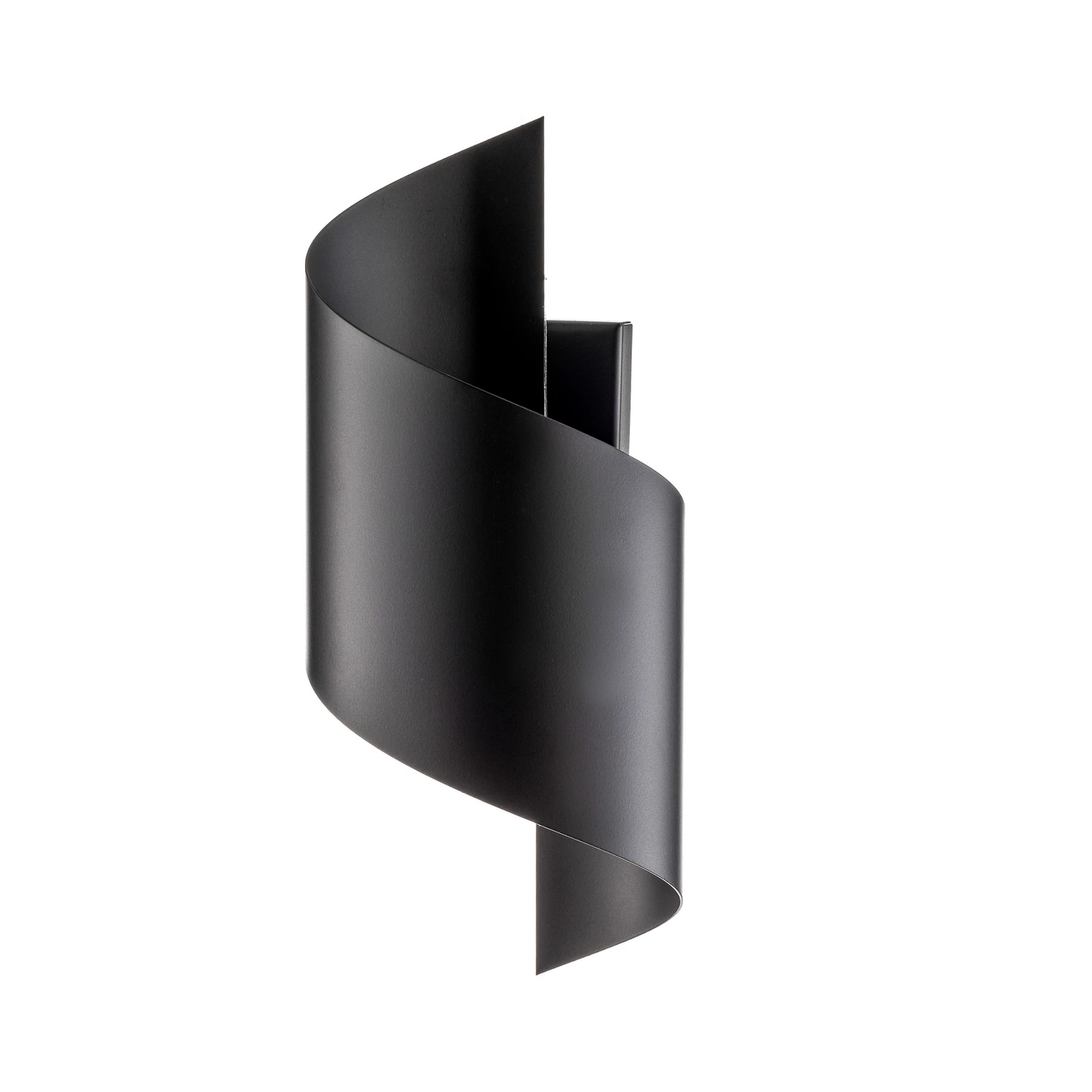 Sienas lampa Spiner melna, augstums 30 cm, tērauds
