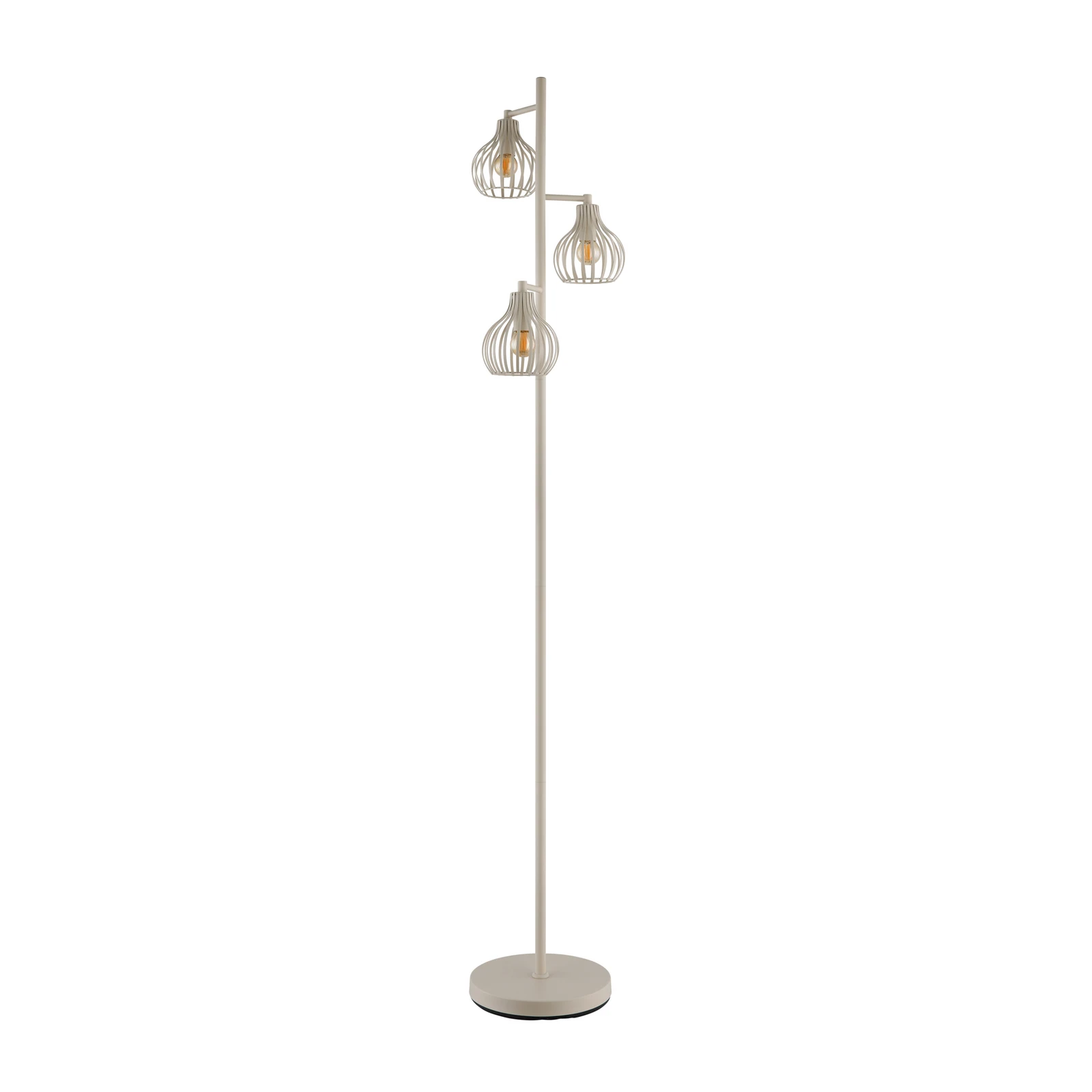 Lámpara de pie Mateo, color crema, metal, 161 cm, 3 focos, E27