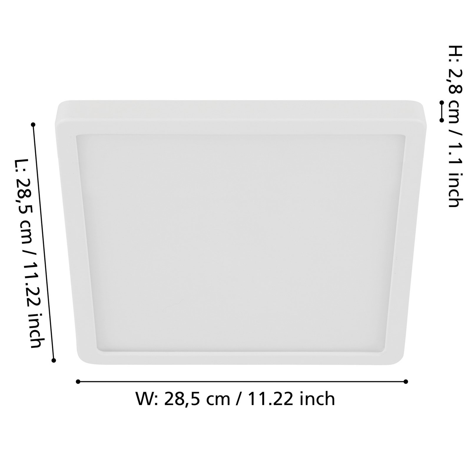 LED-Anbaupanel Fueva 5 IP20 830 weiß 28,5x28,5cm