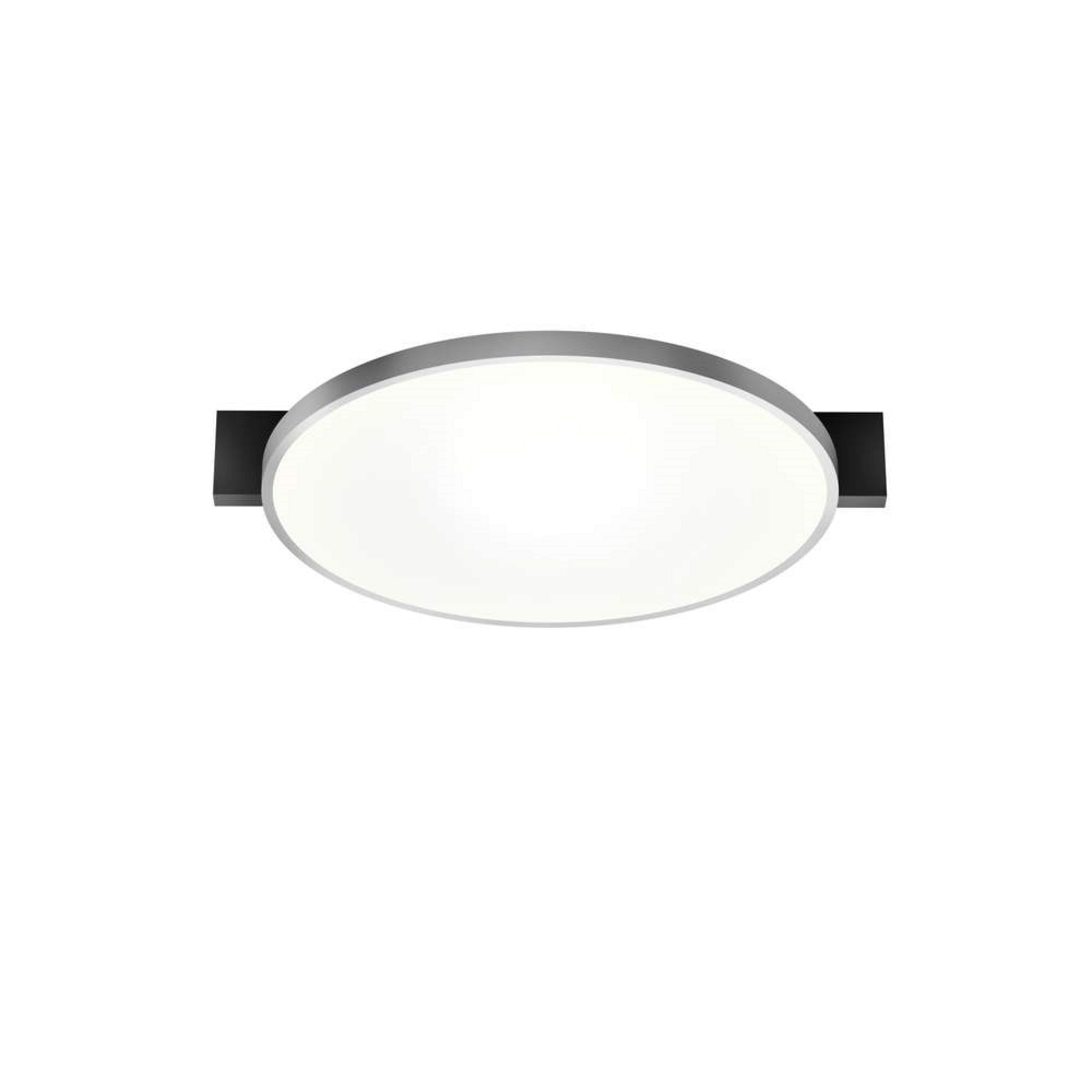 Inlay Round C2 Deckenlampe, silber/schwarz - Light-Point