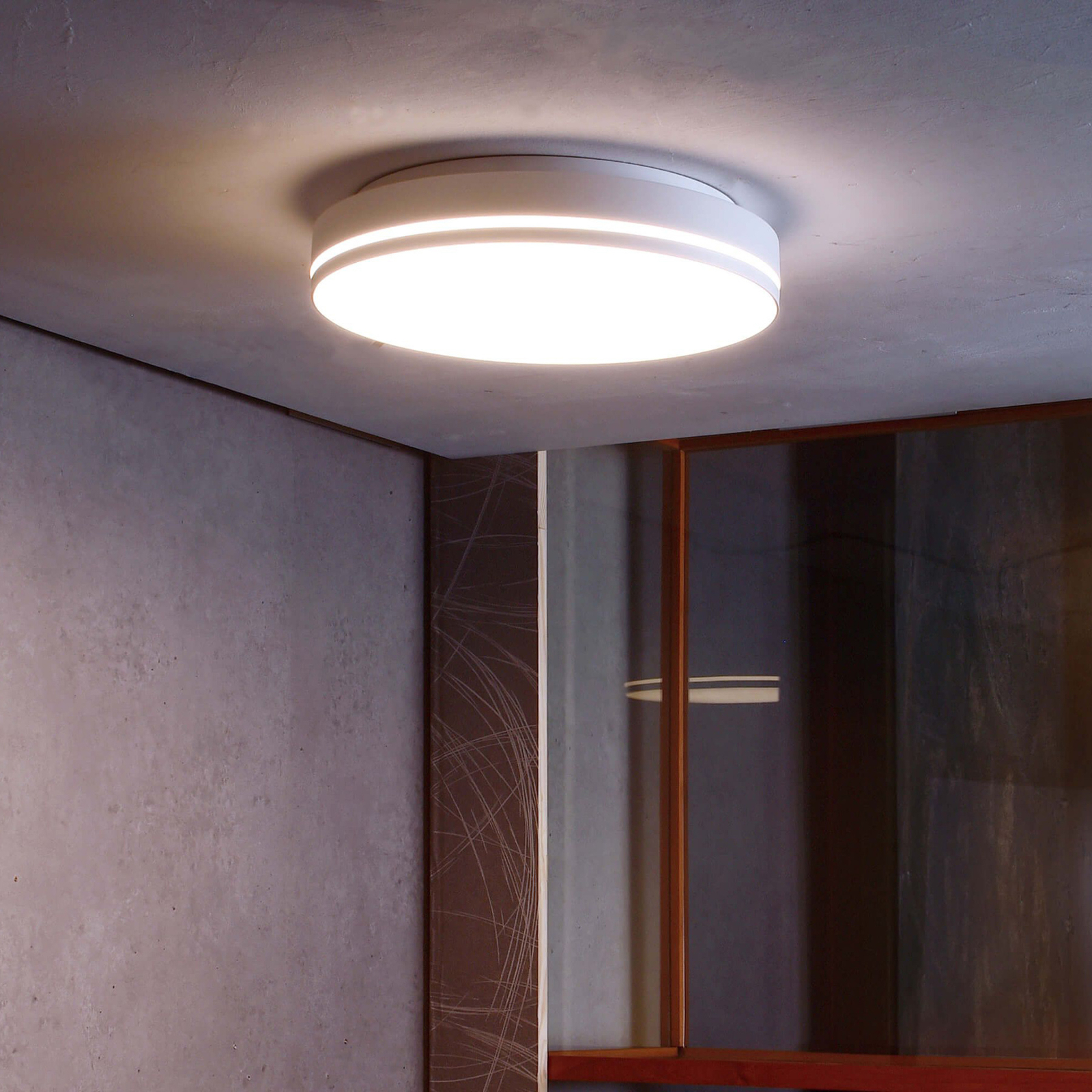 LED-Deckenleuchte Subra IP54 DALI-dimmbar