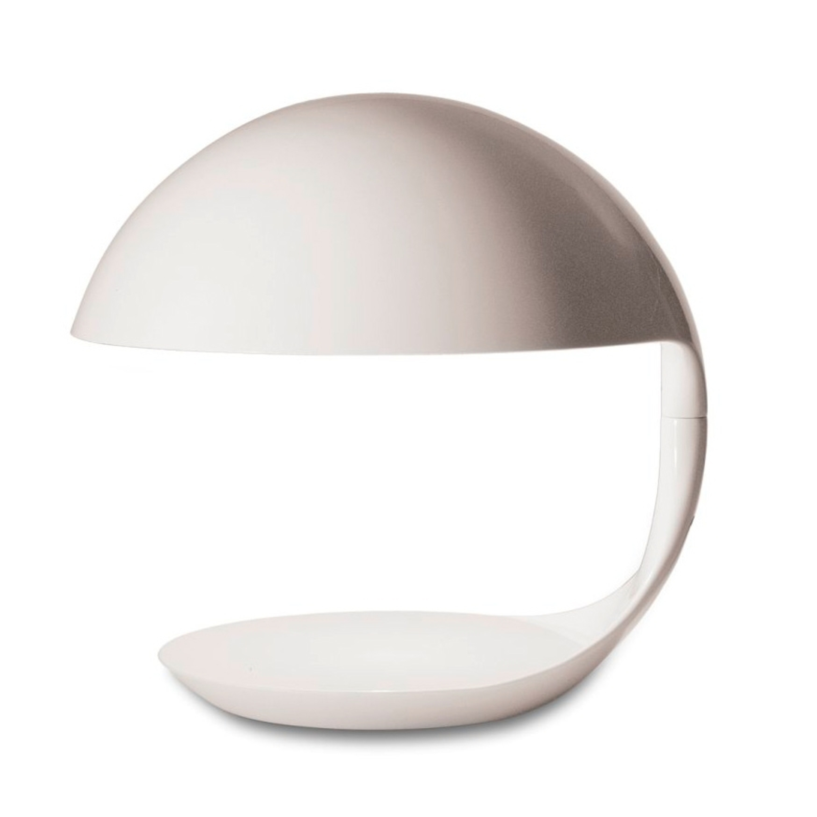Martinelli Luce Cobra – retro stolná lampa, biela