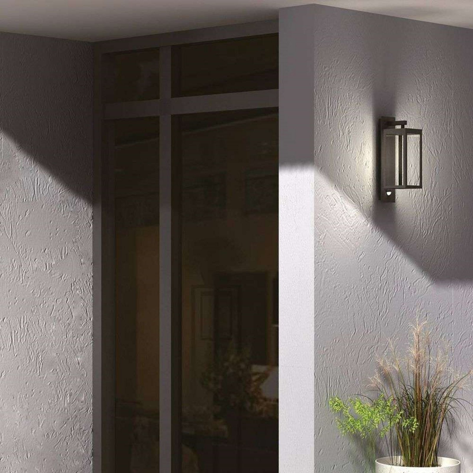 Ferdinand Aplique Pared Exterior w/Sensor Dark Grey - Lucande