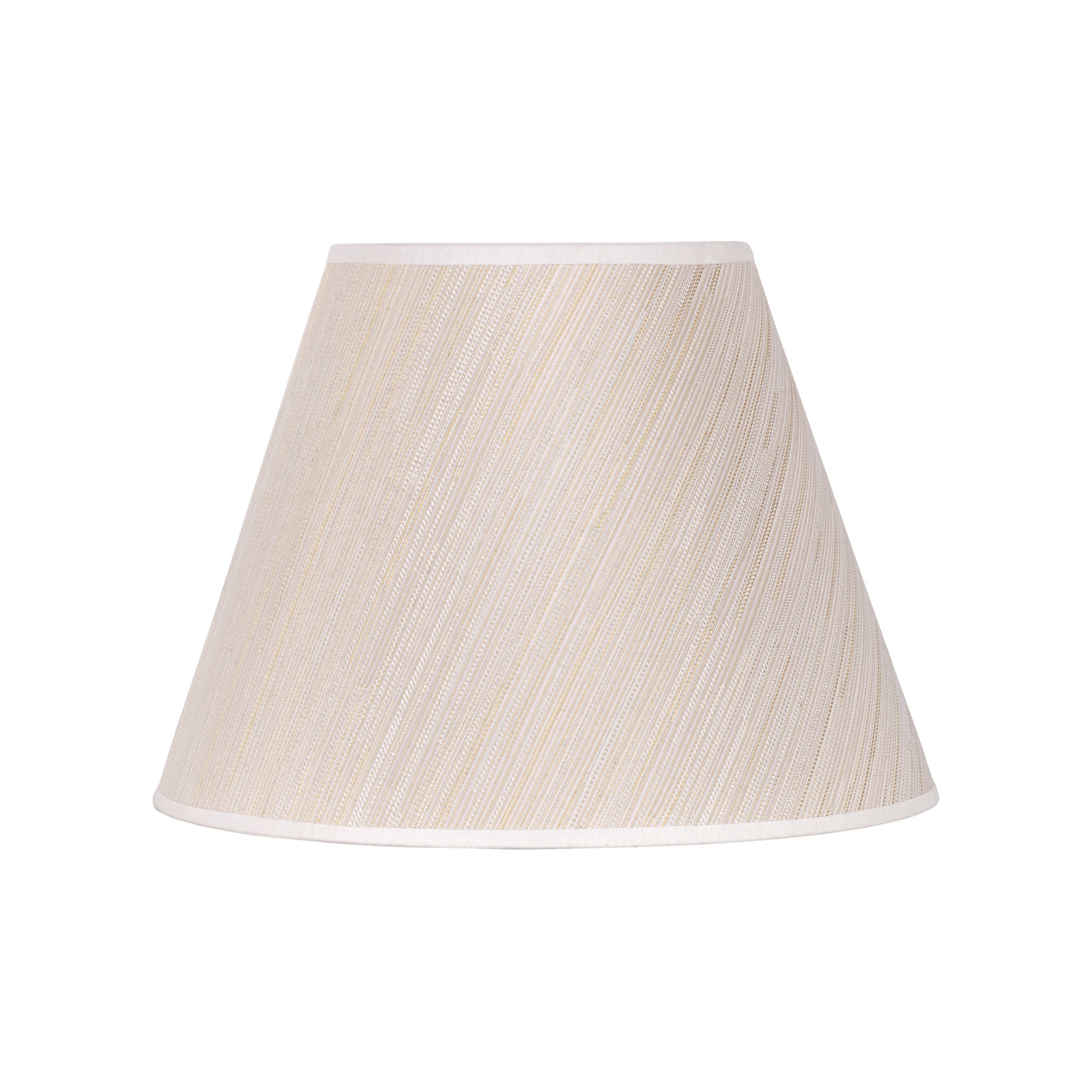 Lampenschirm Sofia Höhe 21 cm, weiß/gold gestreift
