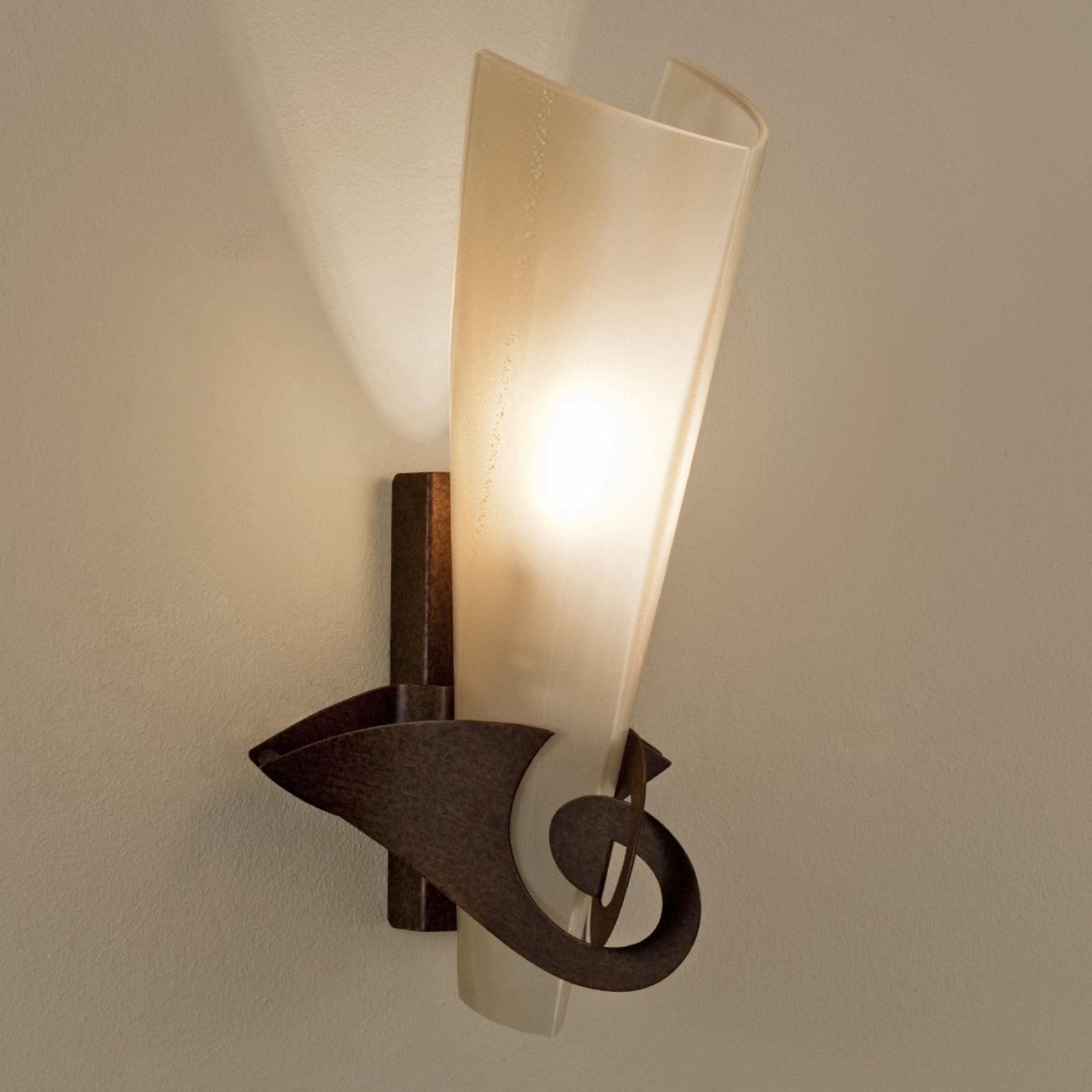 Terzani Phantom - elegante wandlamp roestgoud
