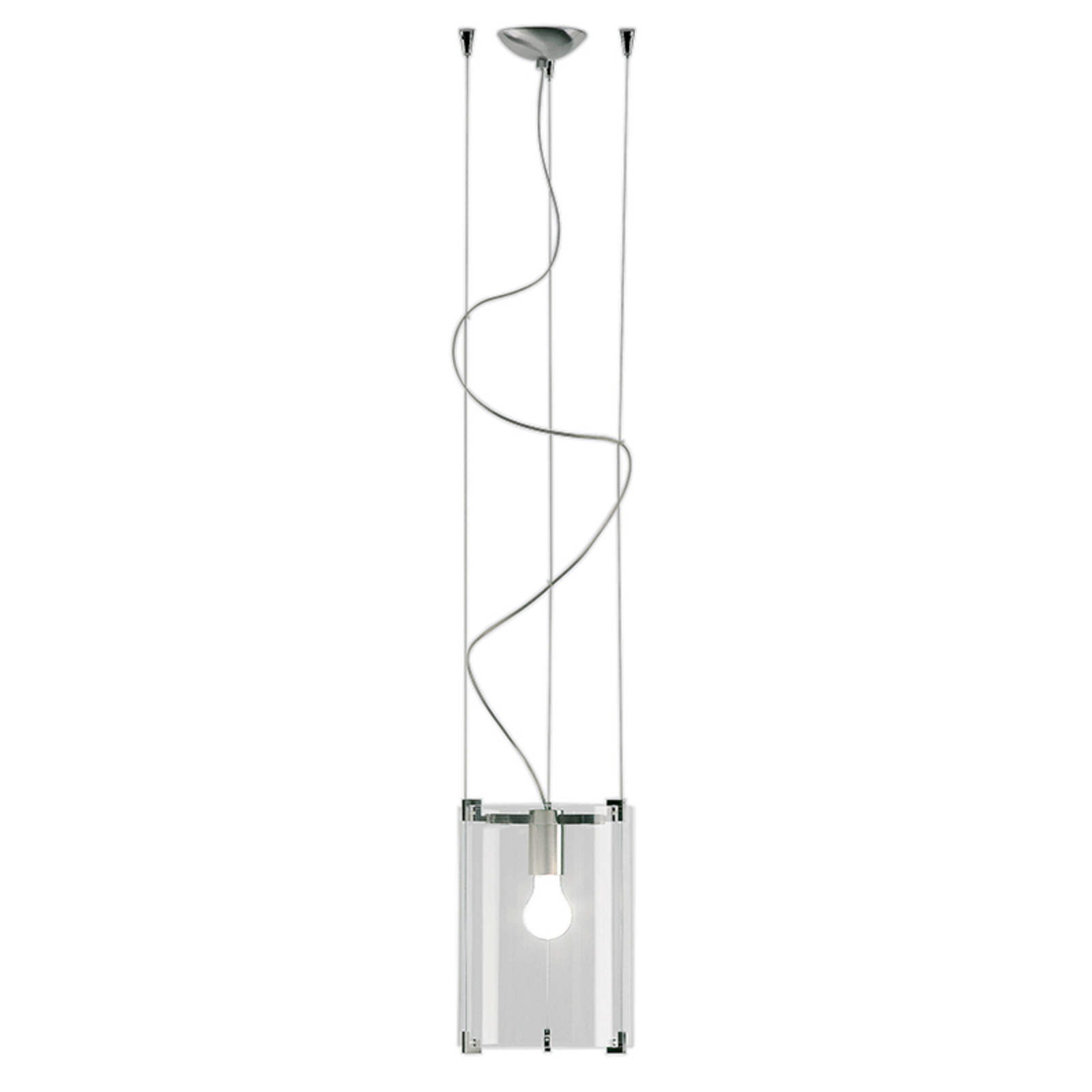 Prandina CPL S1 hængelampe krom glas, transparent