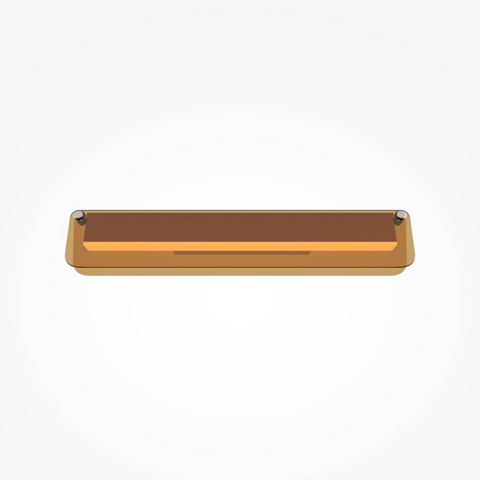 LED-Wandlampe FLAT, amber/messing, Breite 43 cm, Glas/Metall günstig online kaufen