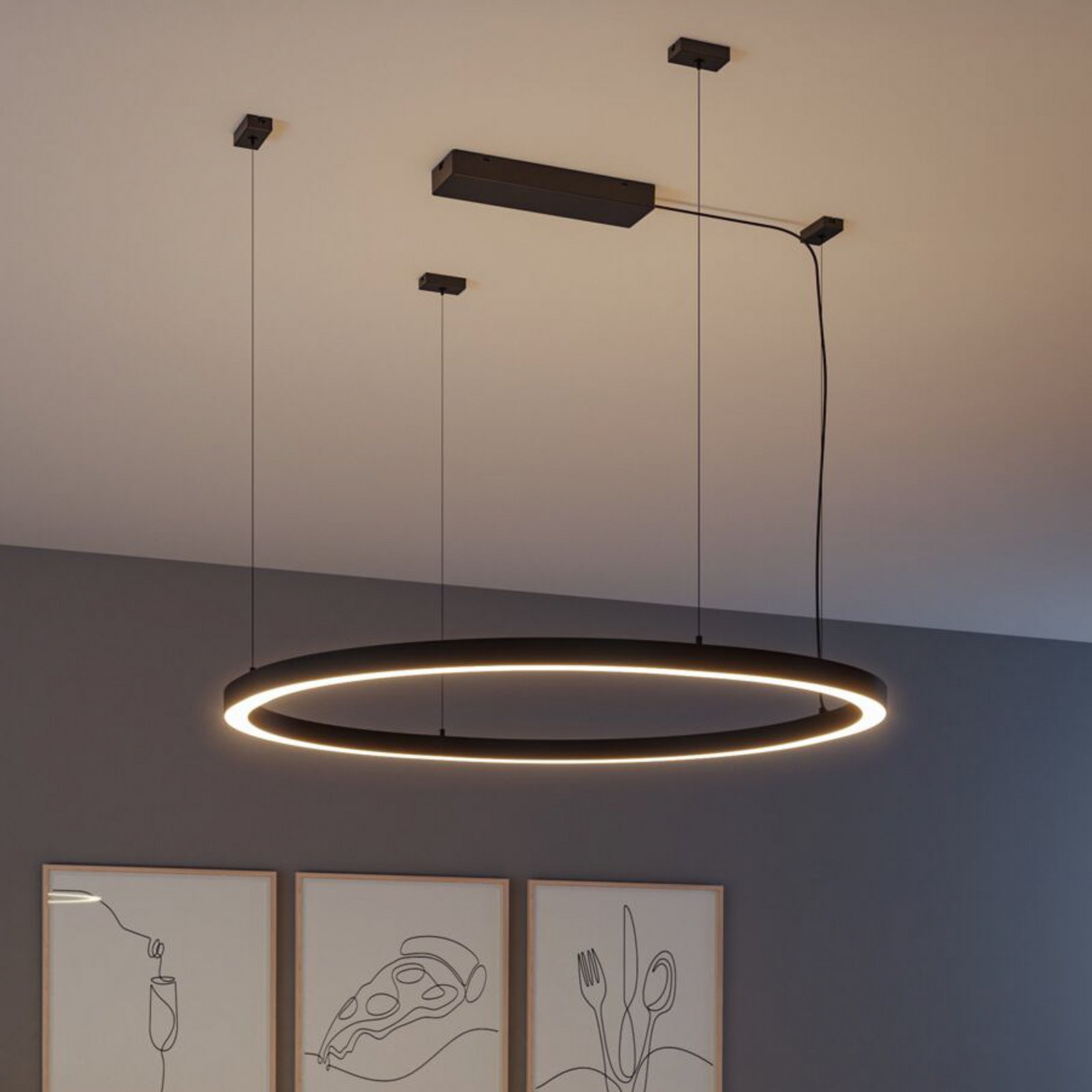 Paulmann Linion rebophæng, sort, 150 cm, metal Paulmann Linion rebophæng, sort, 150 cm, metal