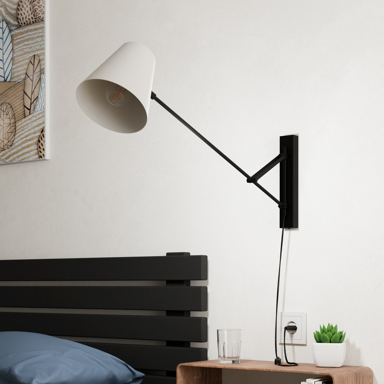 Wandleuchte Forcadet mit weiter Ausladung