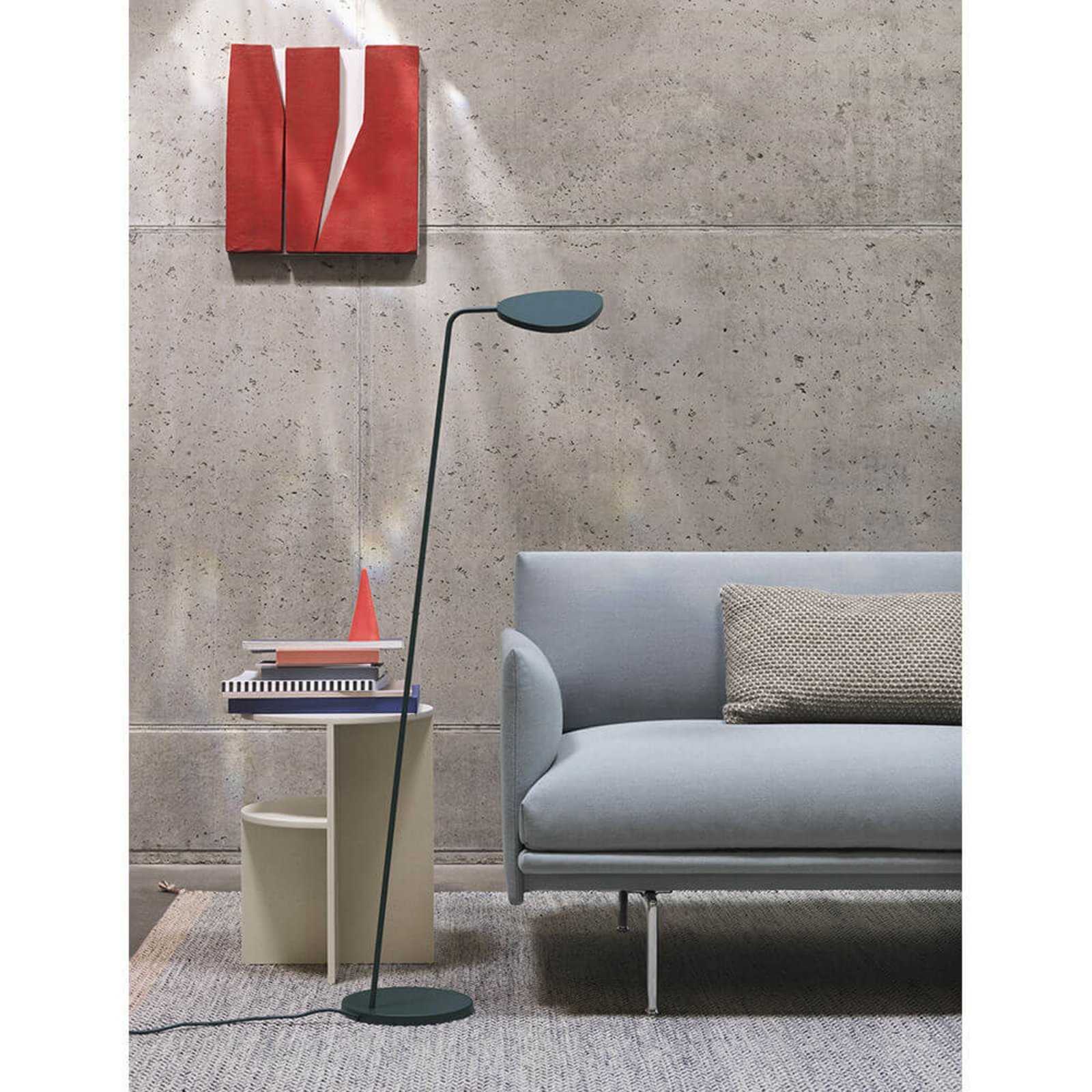 Leaf Lampadar Dark Green - Muuto