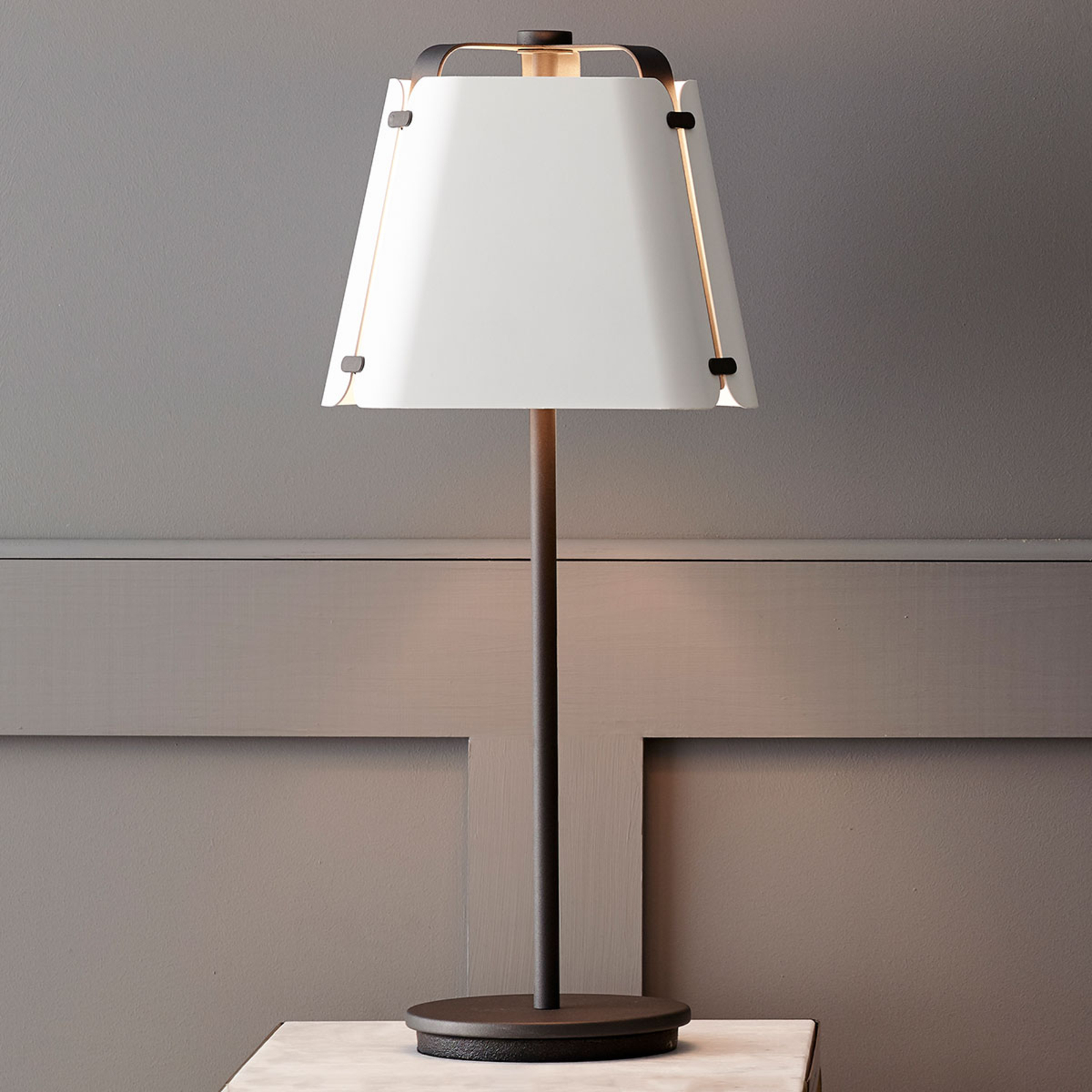 BELID Fold table lamp made of metal, for Living / Dining Room, metal, E27, 40 W, energy efficiency: A++, H: 65.4 cm