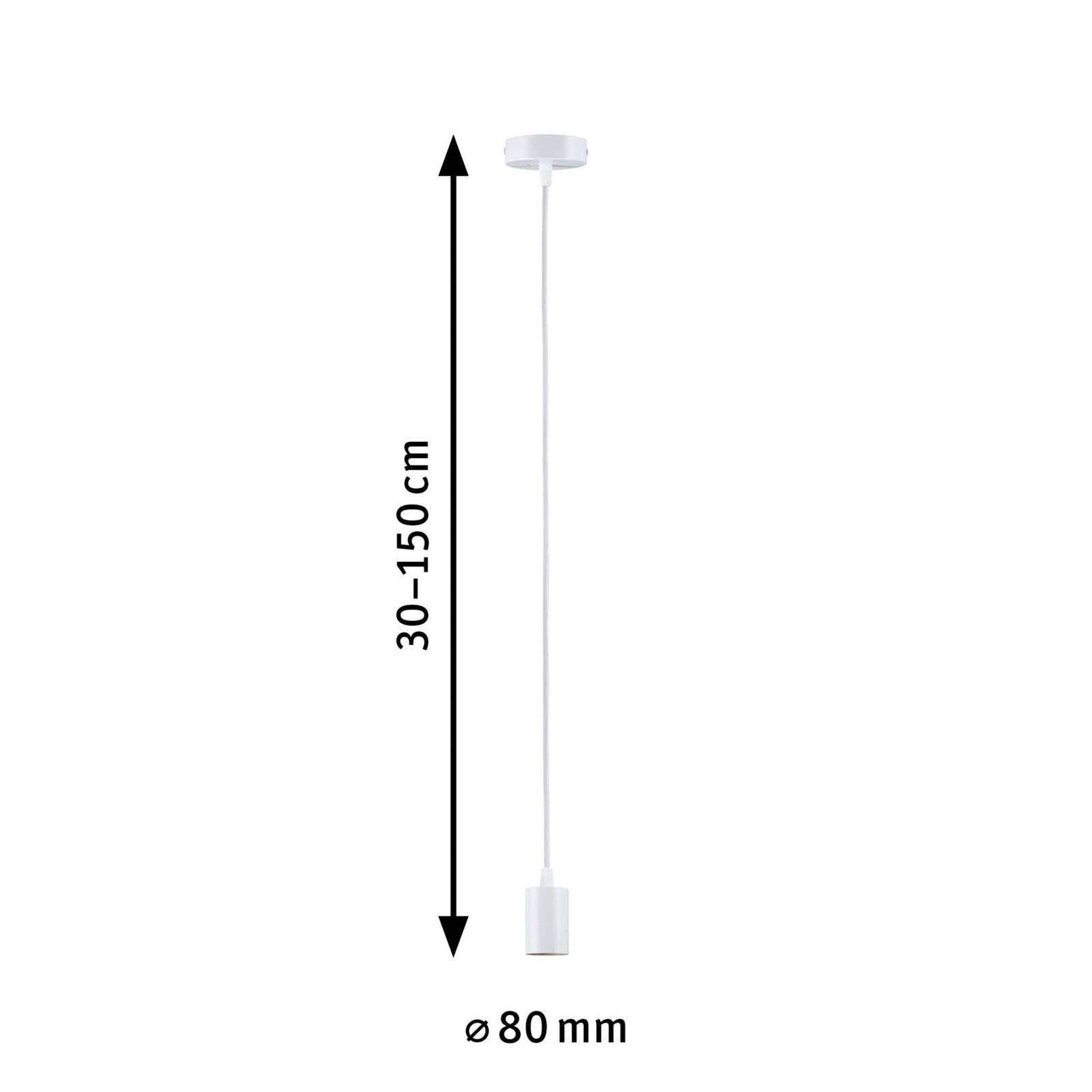 Paulmann Ravi Pendelfassung E27, weiß matt