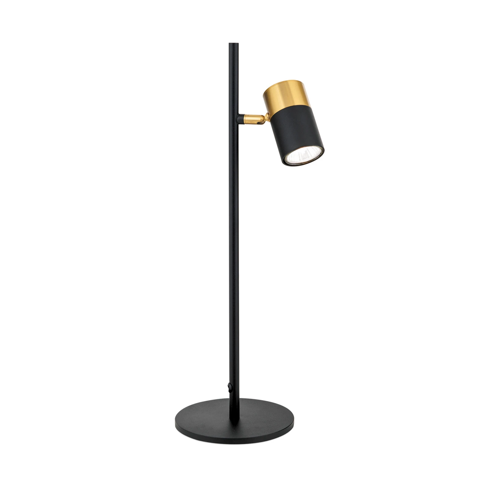 Galda lampa Kevin, pagriežams prožektors melns/zelts