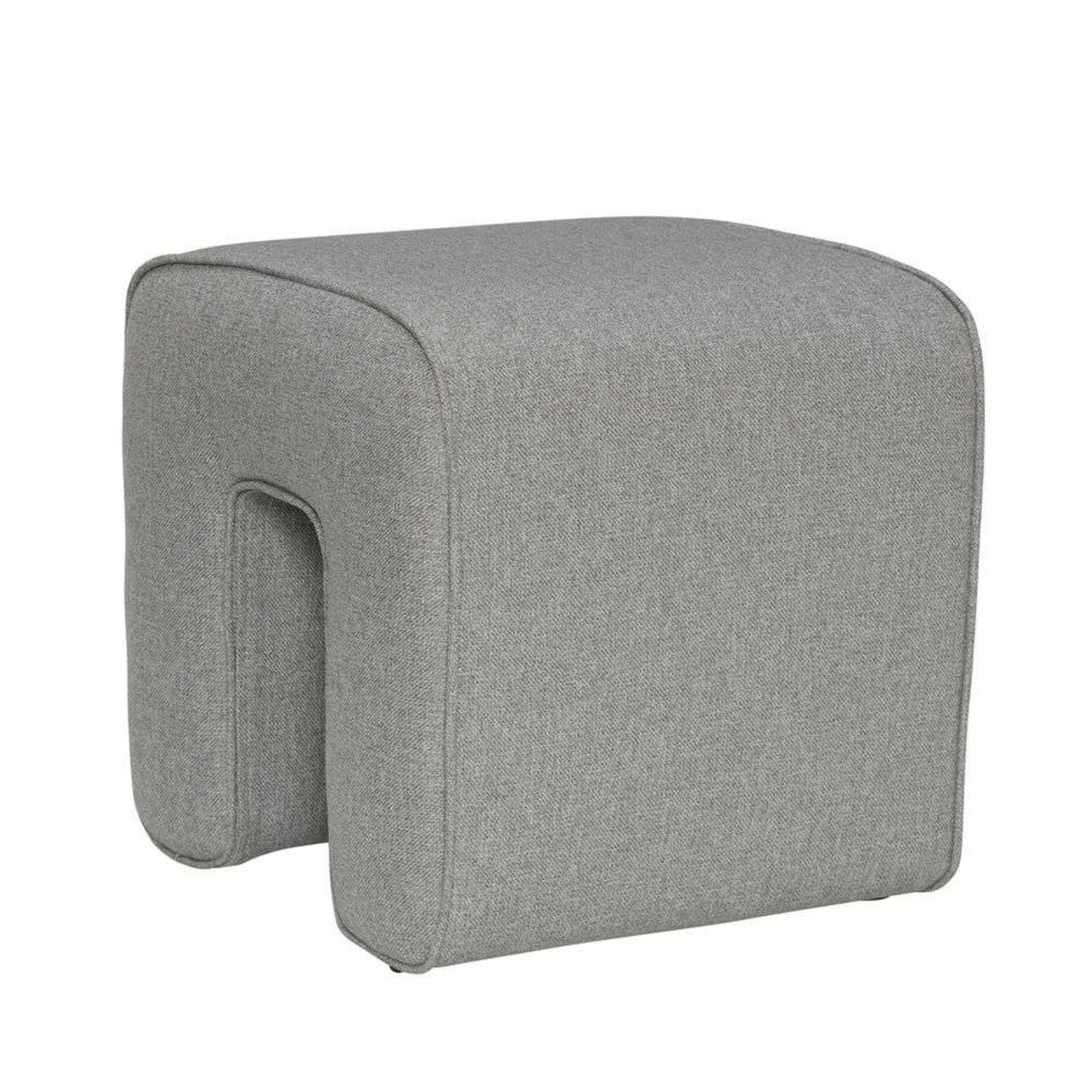 Sculpture Pouf Dark Grey - Hübsch