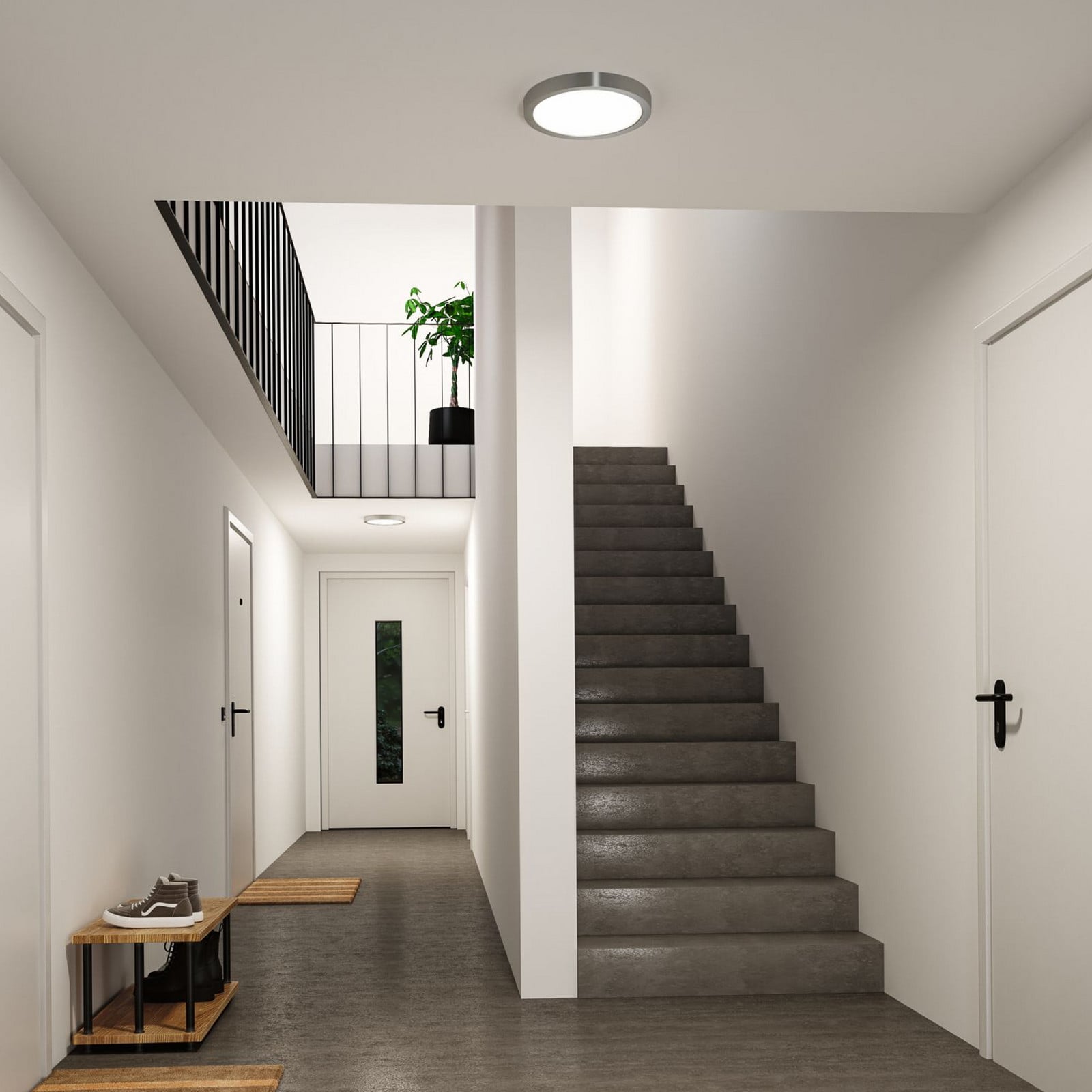 LED таванна лампа Paulmann Abia 2, Ø 30 см, хром, CCT