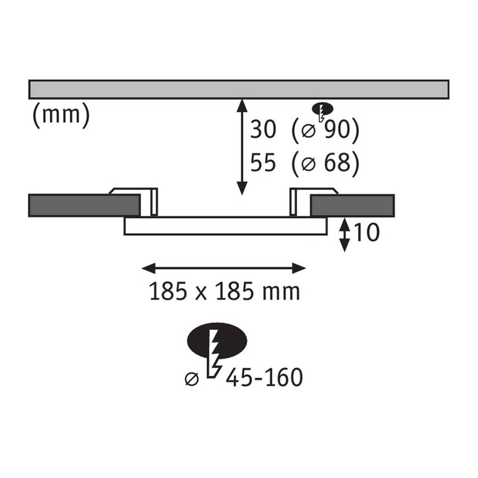 Paulmann Veluna oprawa wpuszczana 840 18,5x18,5