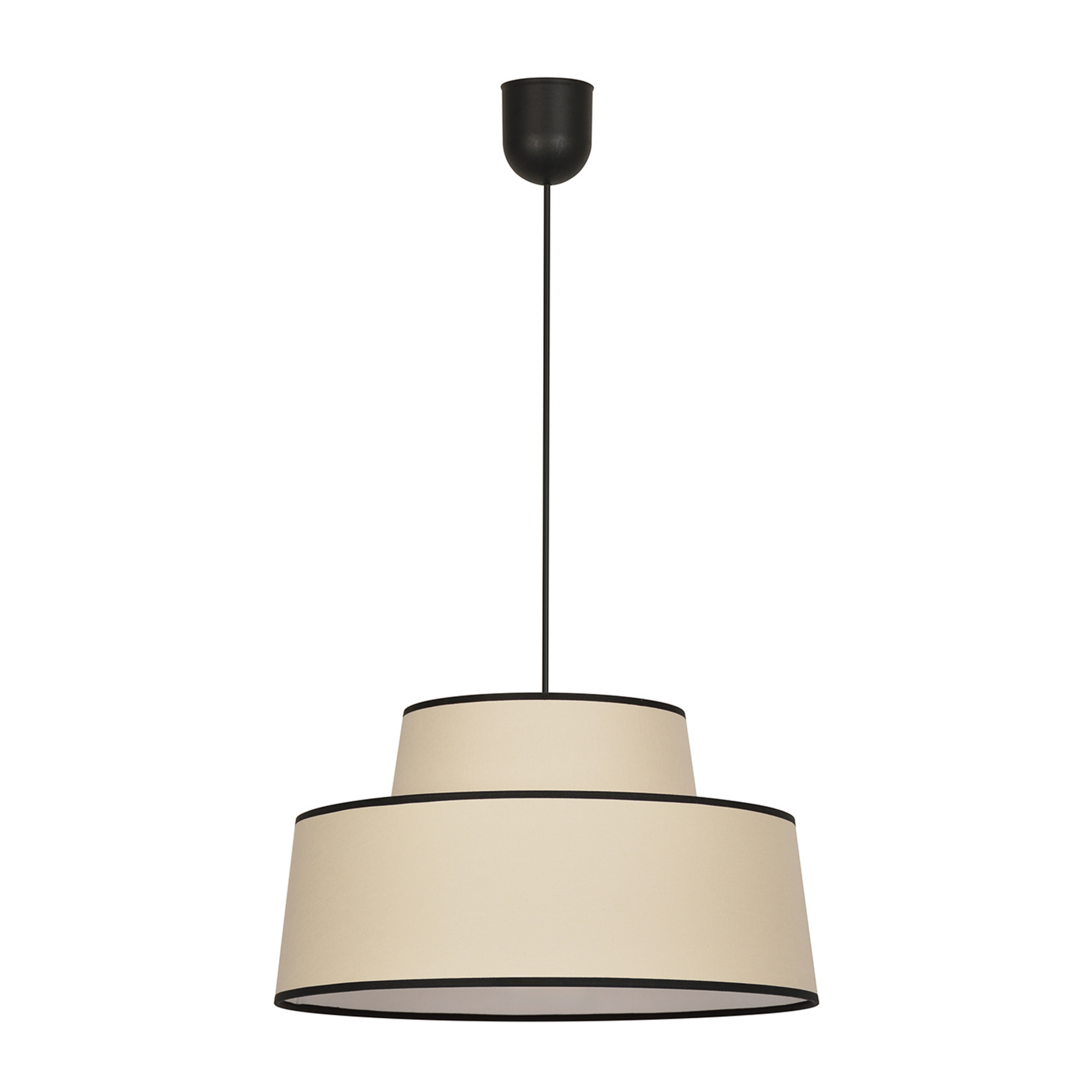 Suspension Mallorca couleur craie Ø 38 cm en coton - COREP SAS