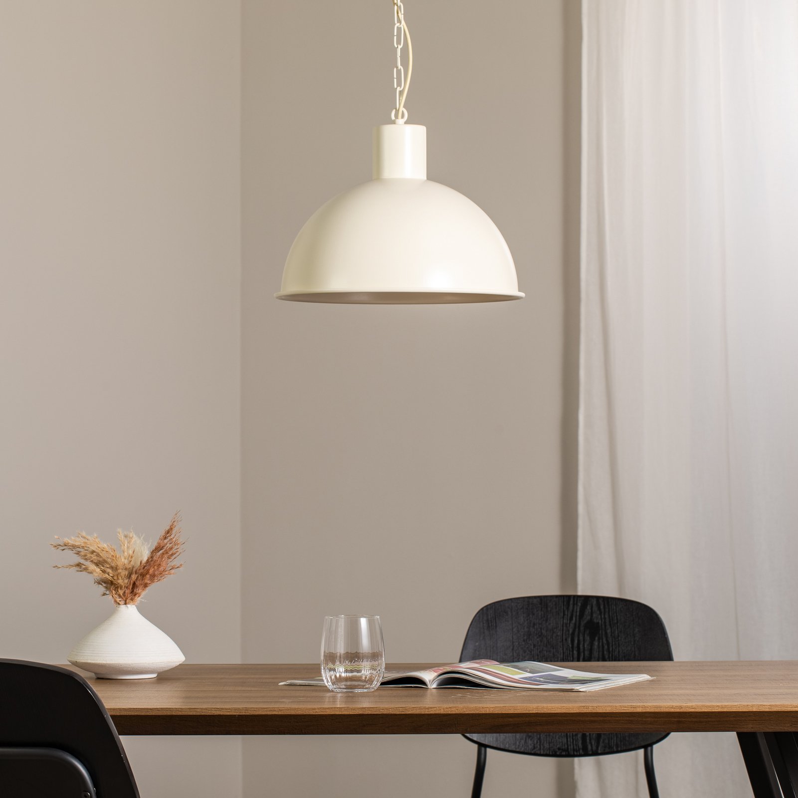 Hängeleuchte Emoti, beige, 1-flammig, Ø 38 cm