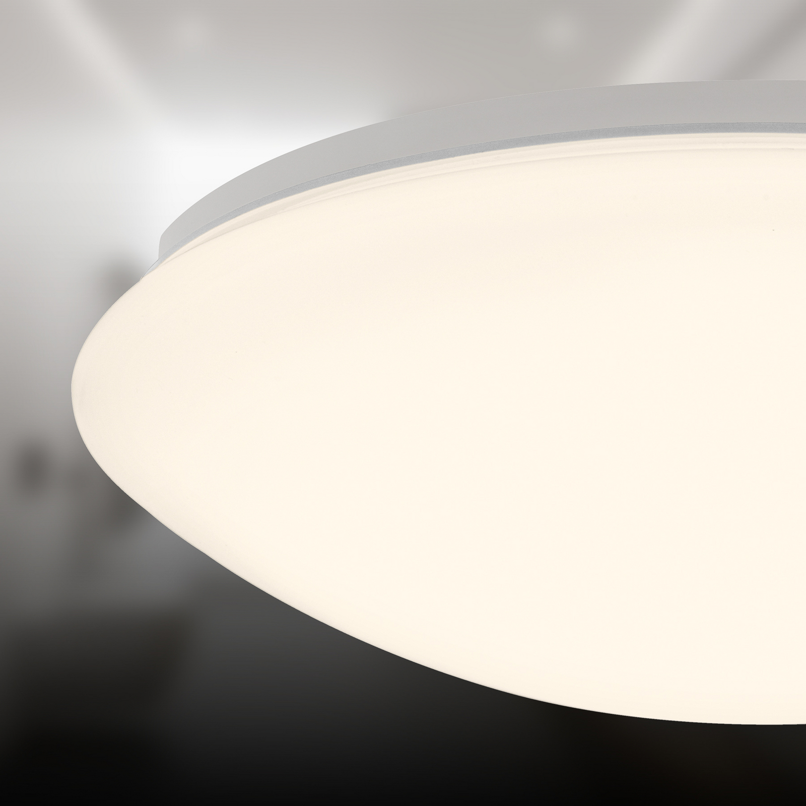 Elara LED ceiling light, white, Ø 29 cm, IP44, plastic