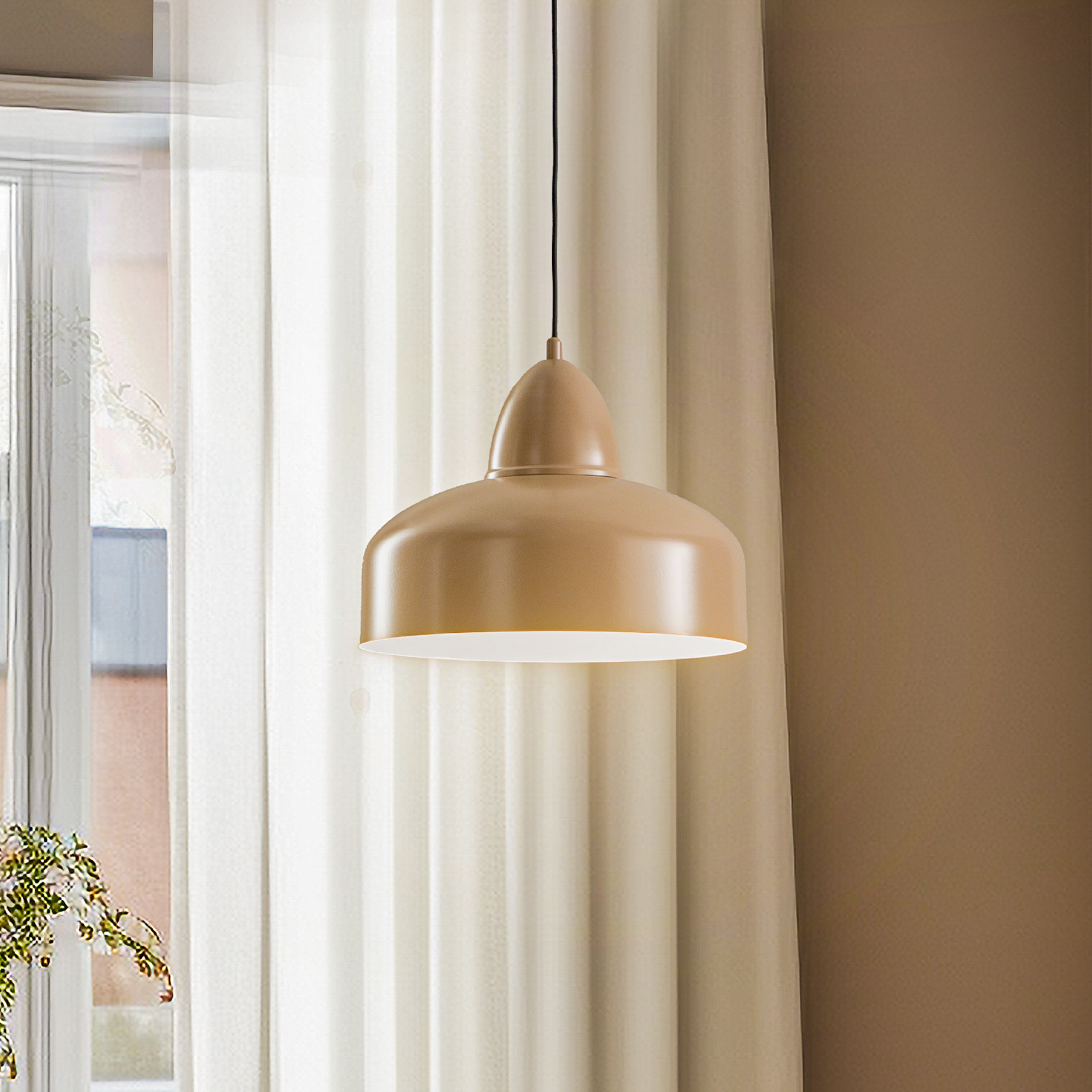 Suspension Mille, à 1 lampe, beige