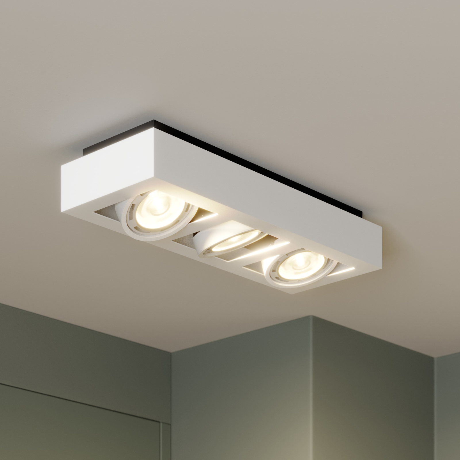 LED-takspot Ronka, GU10, 3 lyskilder, hvit