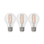 Lot de 3 ampoules LED à filament E27 6 W, claires, 2 700 K, à intensité variable