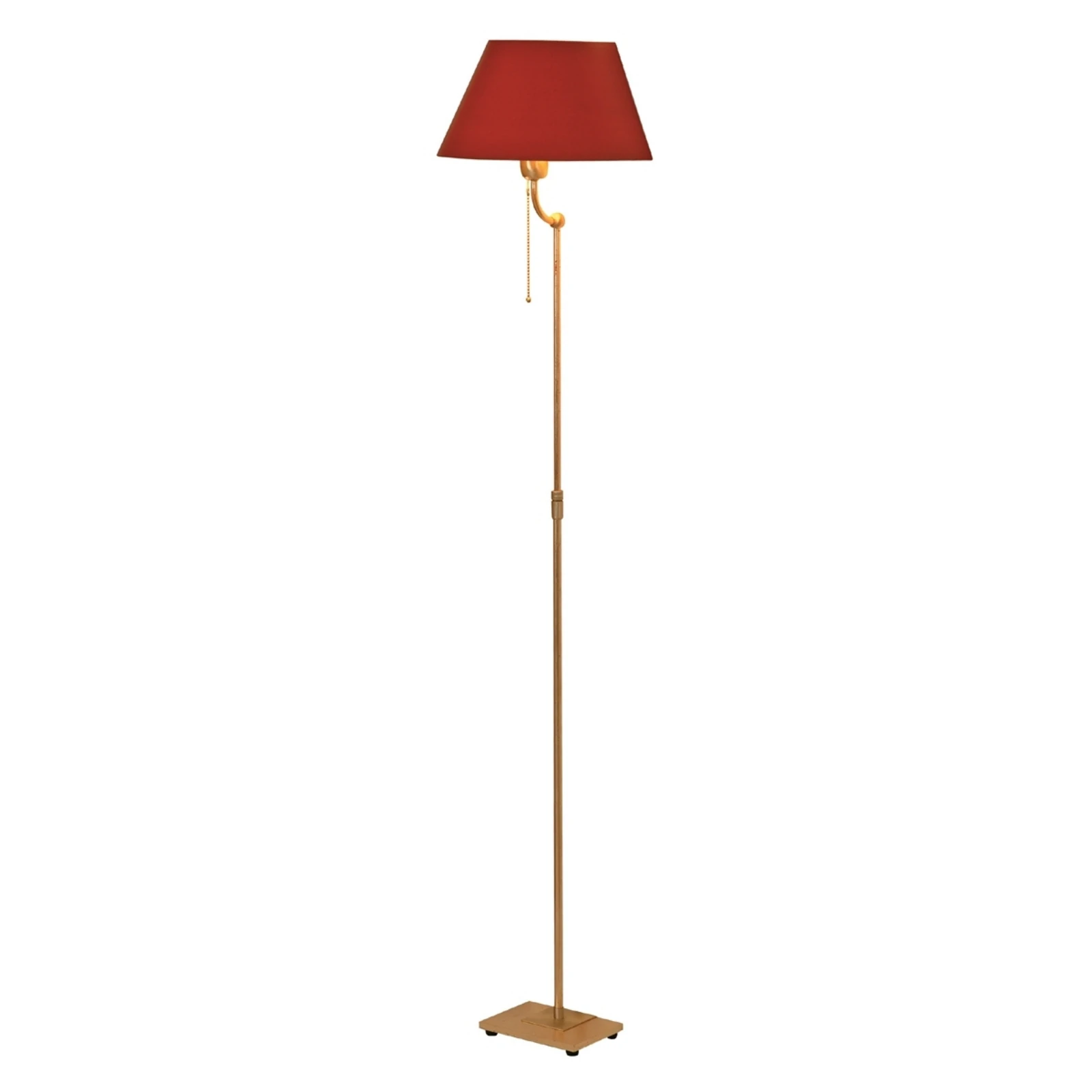 Menzel Living Elegant Stehleuchte mit rotem Schirm