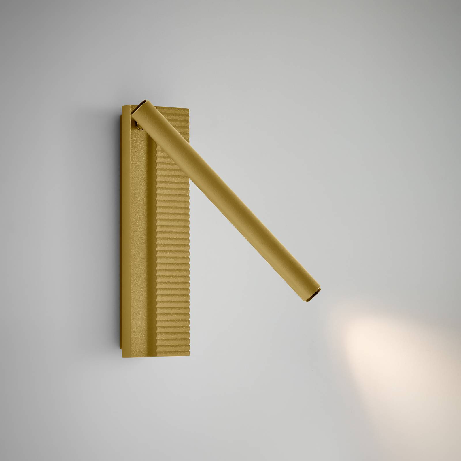 Applique murale LED Bover Arid A/02 jaune sable, aluminium, 2 700 K