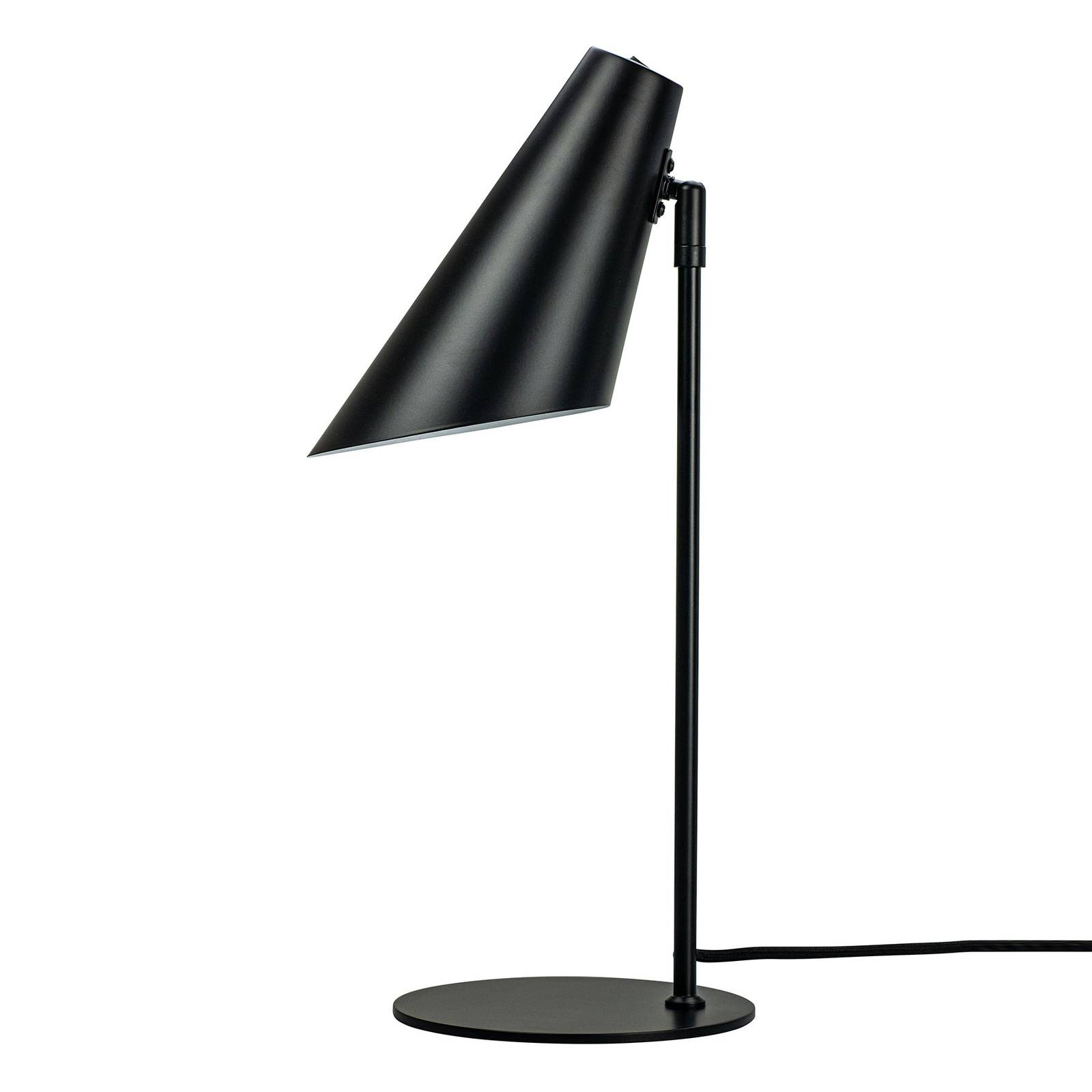 E-shop Dyberg Larsen Cale stolná lampa z kovu, čierna
