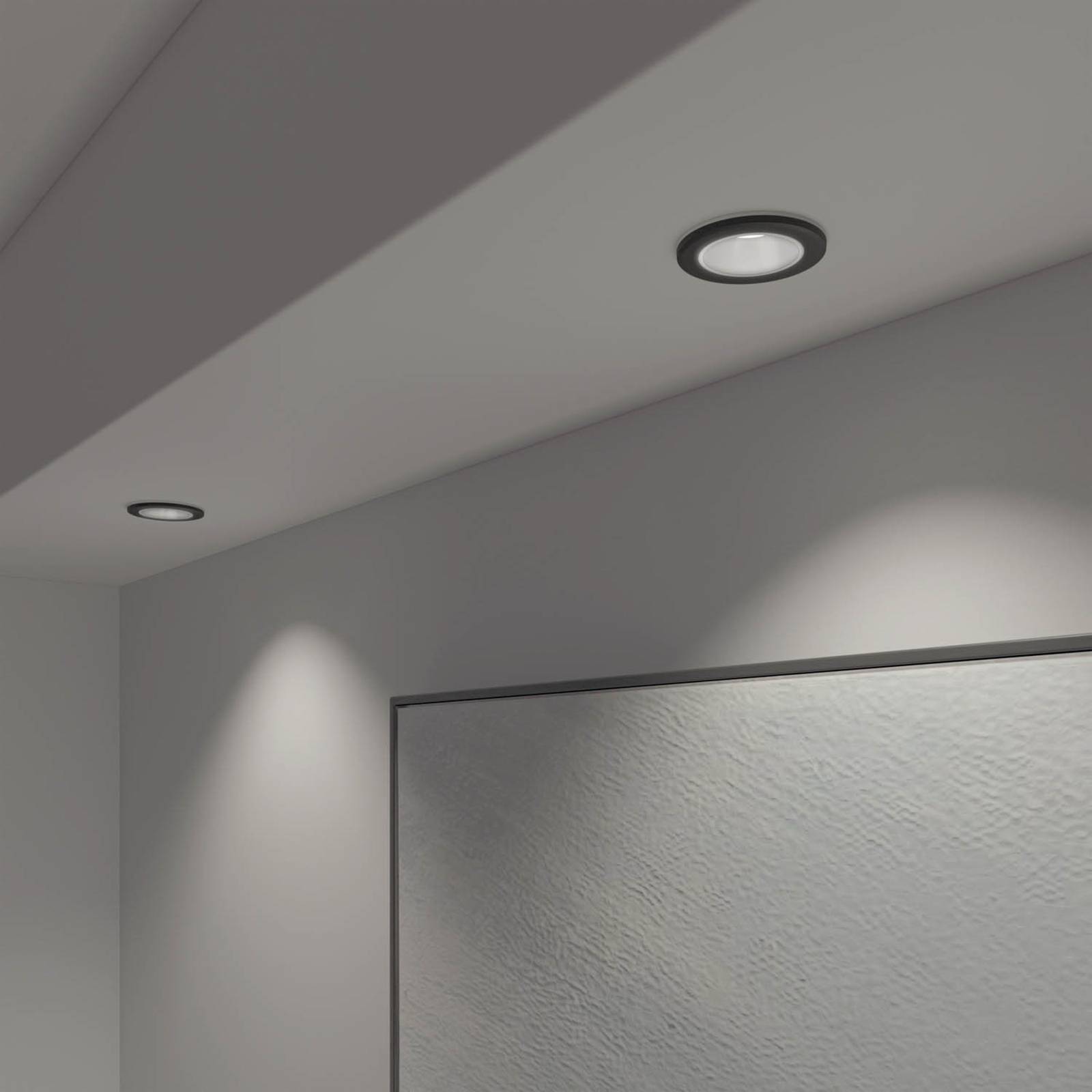 Calex Smart Halo downlight wpuszczany CCT RGB czarny