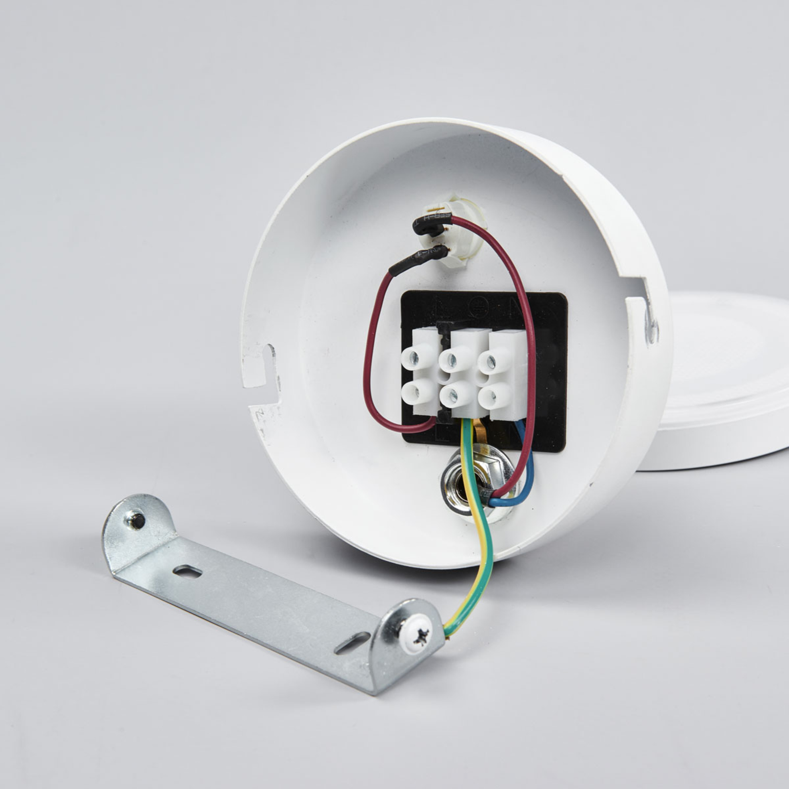 Lindby LED-Wandlampe Milow, weiß, 9,6 cm hoch, Schalter