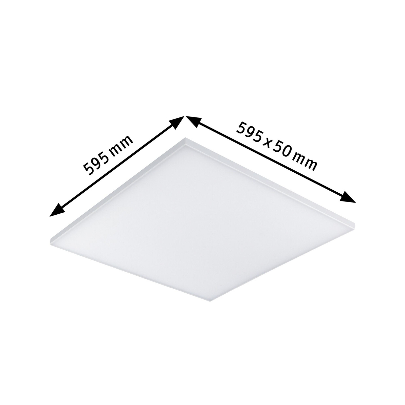 Панел Paulmann Velora LED с 3-степенно затъмняване, 59,5x59,5 cm