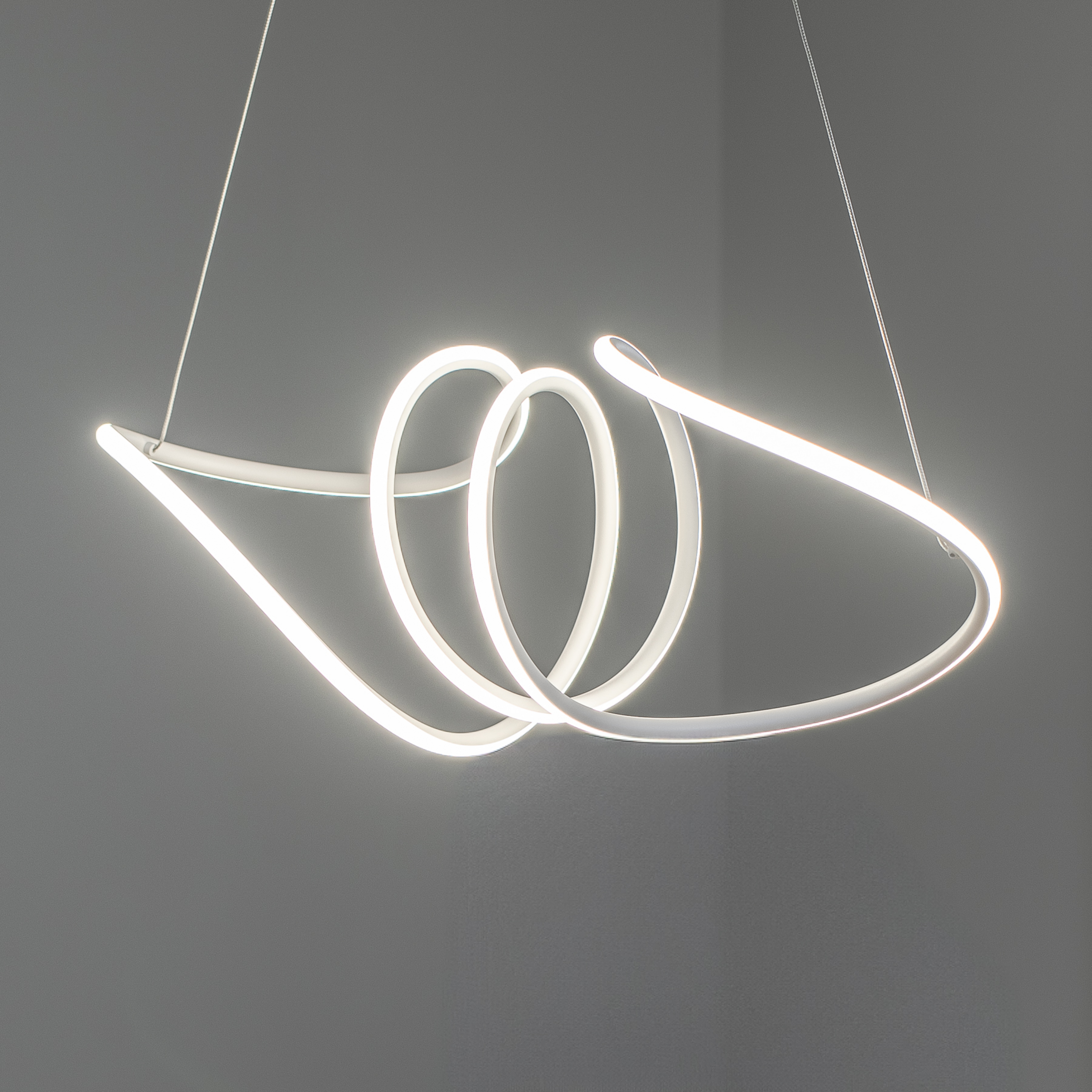 LED pakabinamas šviestuvas "Loca", plastikas, baltas, 56 W, ilgis 70 cm