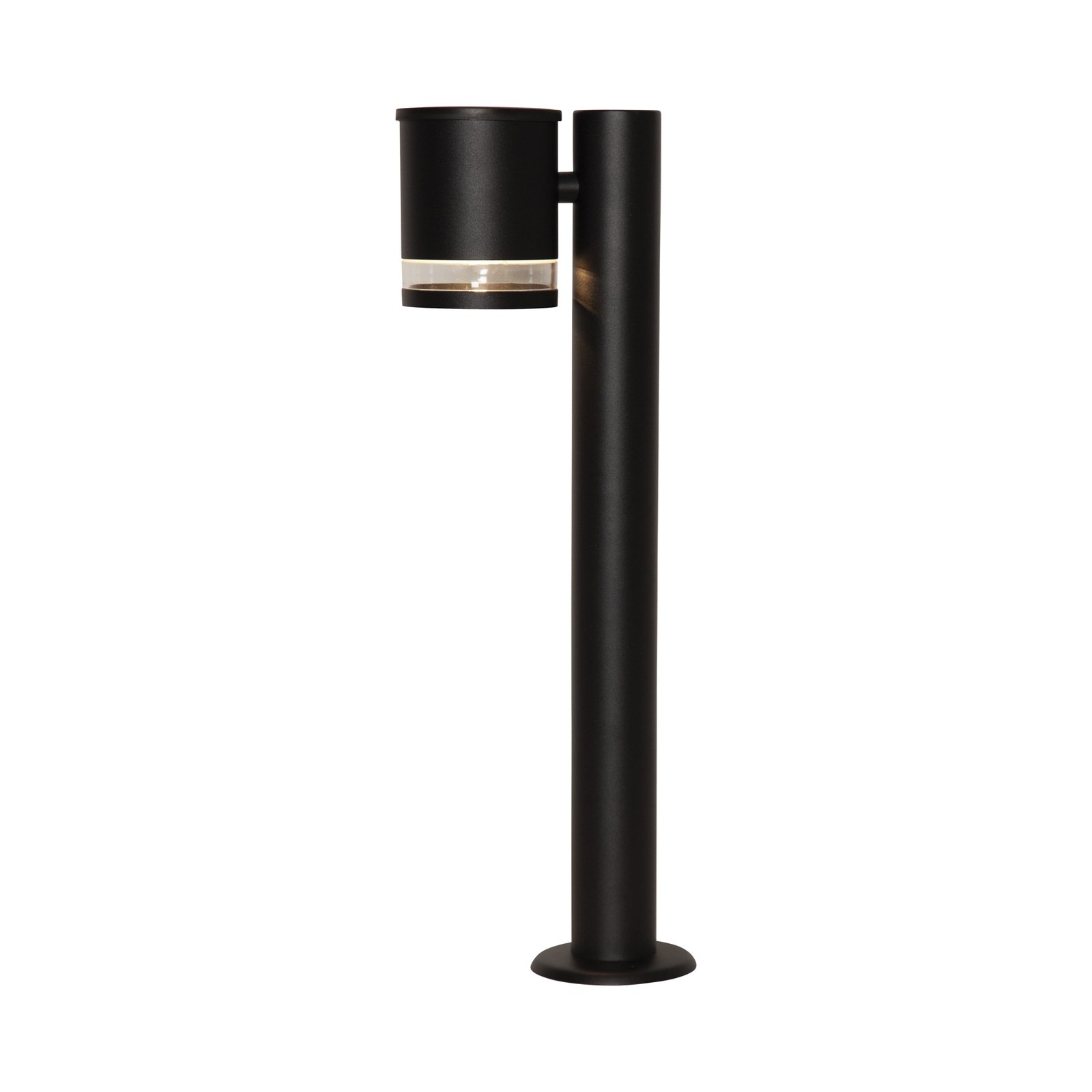 Luz de pedestal solar LED Viena, preto, metal, altura 50 cm