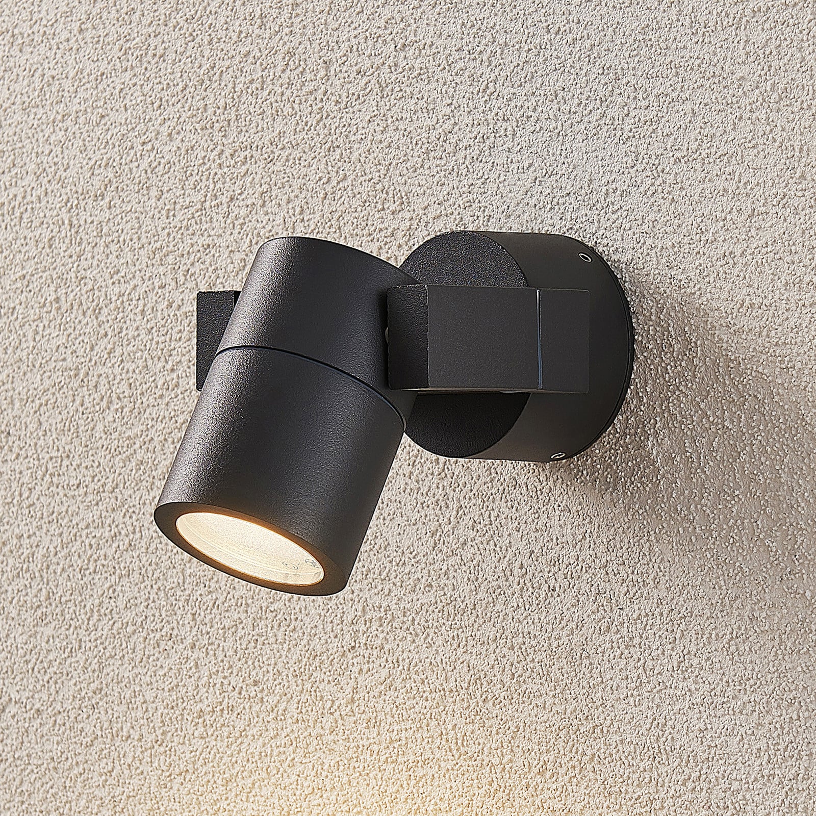 Kavuna Round Außen Wandleuchte Dark Grey Lucande - Balkon - Modern - Aluminium - Einflammig
