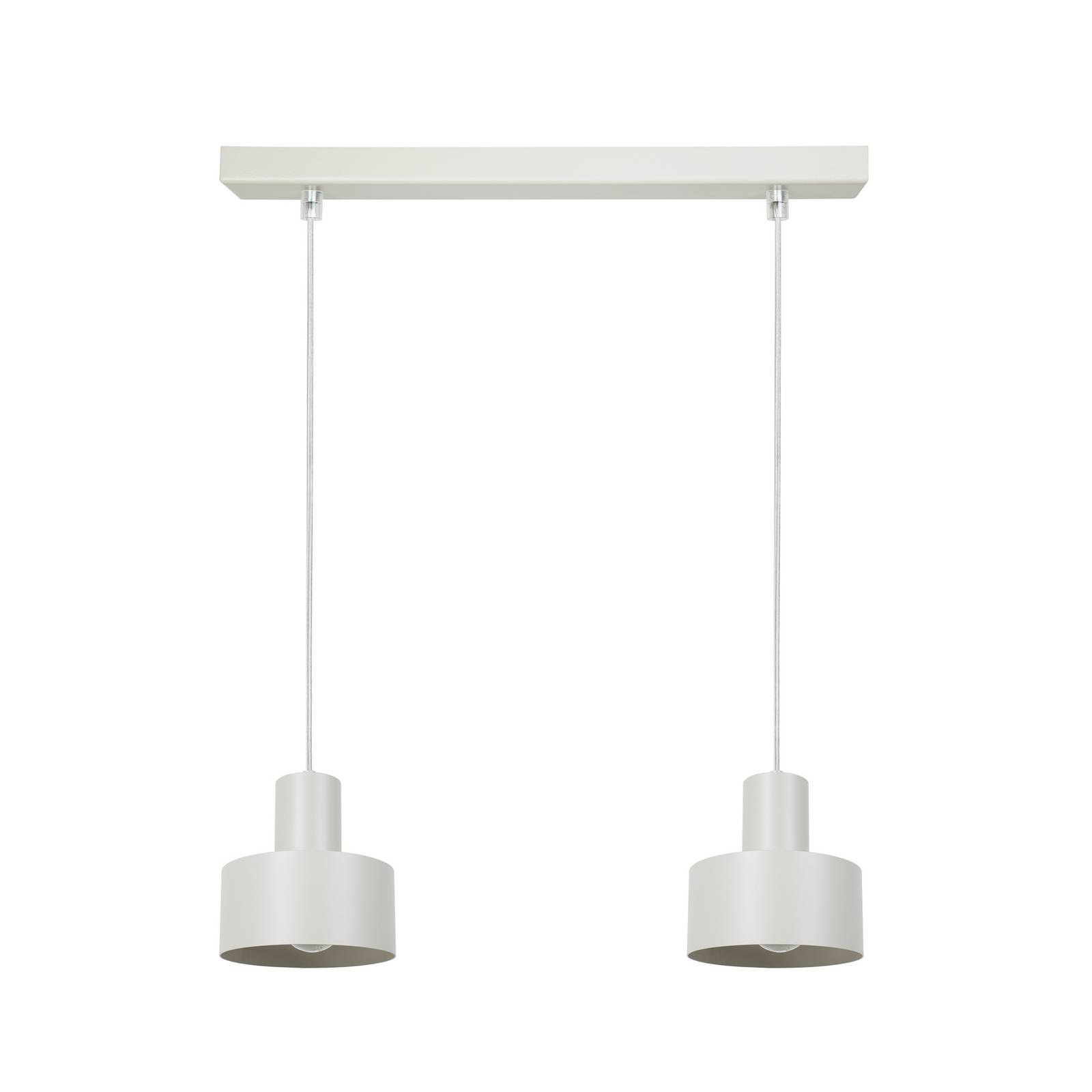 Hängeleuchte Rif 2, taupe 2-flammig, linear, Stahl günstig online kaufen